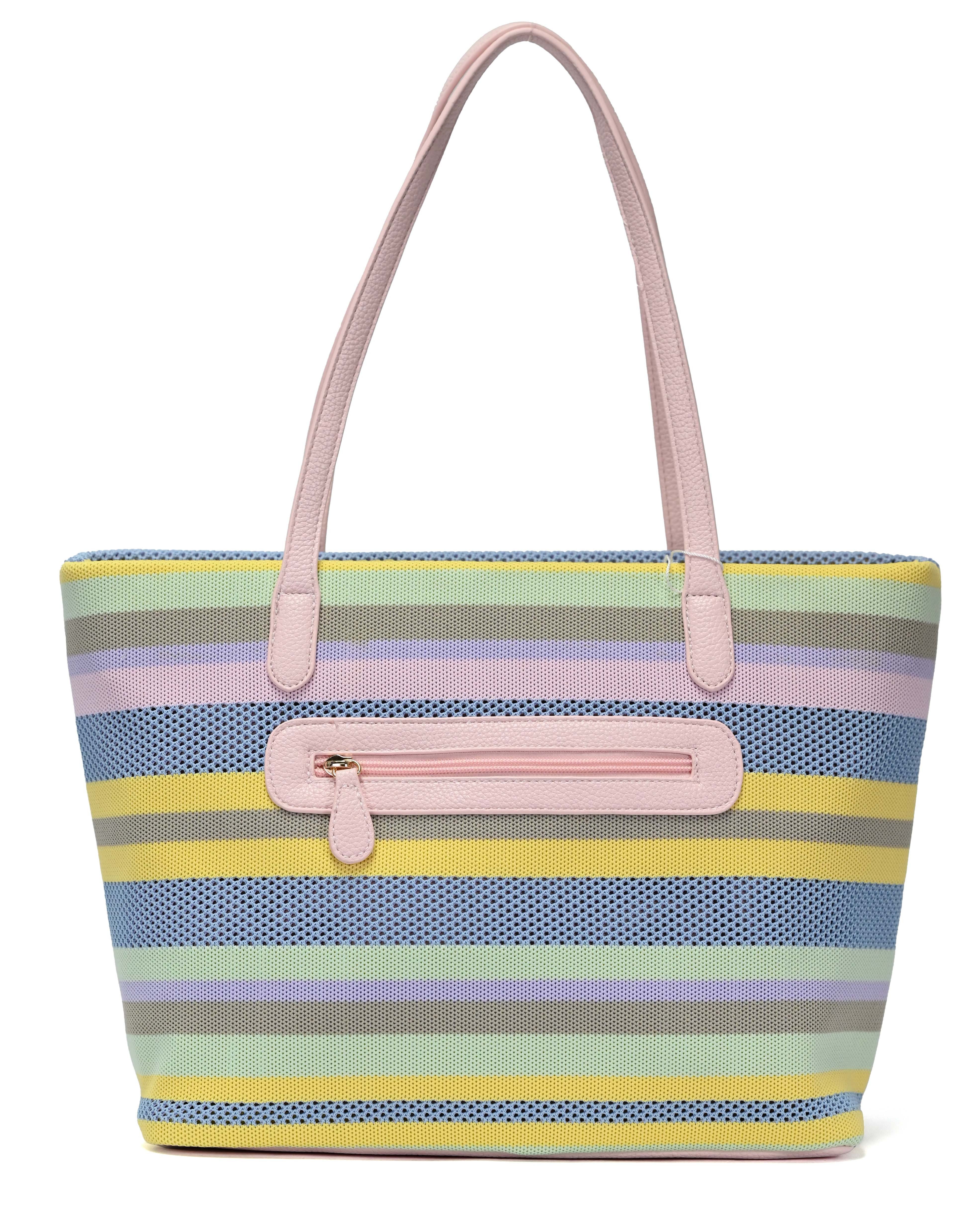 L. CREDI Umhängetasche L. CREDI Shopper ROBINA Cherry Blossom – City-Shopper & Beach-Bag (1-tlg), vegan