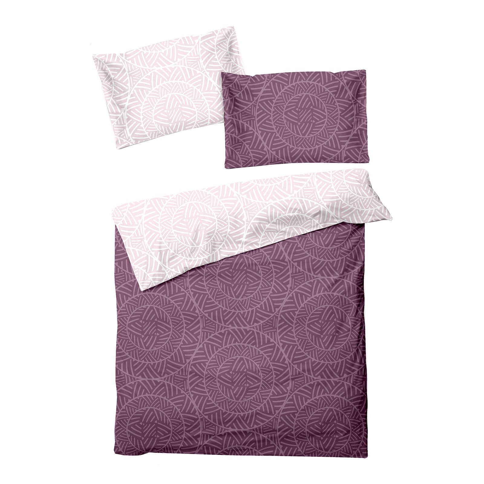 TRAUMSCHLAF Bettwäsche Kreise, Biber, 2 teilig, günstig online kaufen