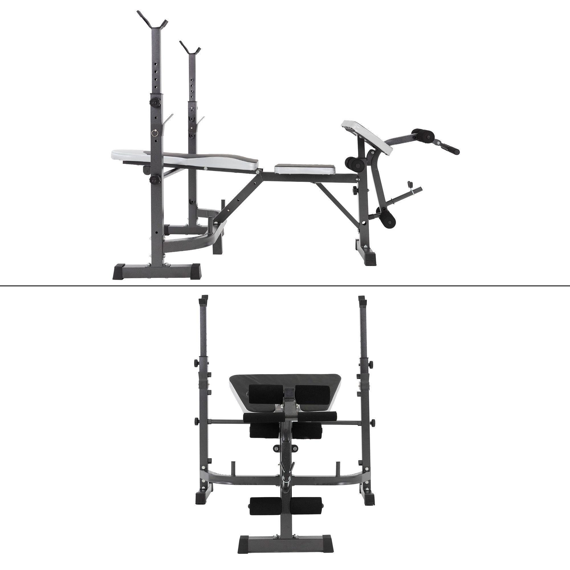 Butterfly Kraftstation Fitnessbank ECD mit Ablage 255kg Trainingsbank Multifunktional Sit-Ups Schrägbank Curlpult Beincurler Hantelbank Germany Flachbank,