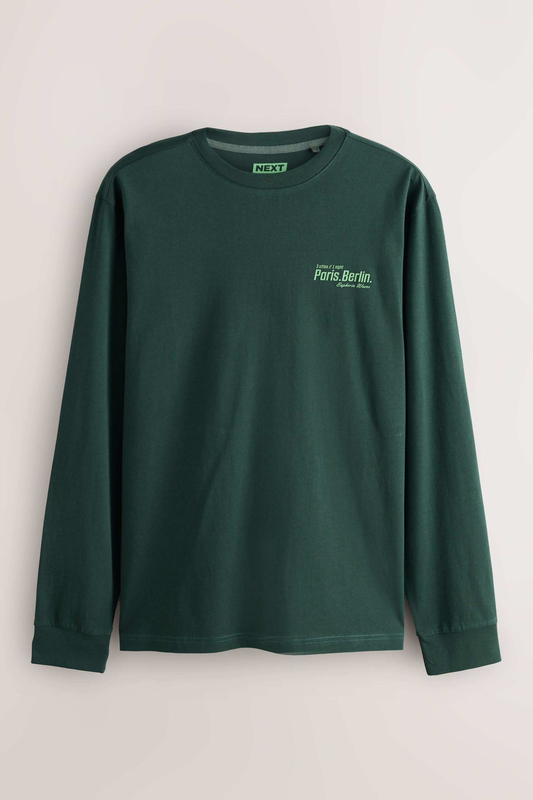 Next Langarmshirt Relaxed Fit Langarmshirts mit Grafik im Multipack (3-tlg)