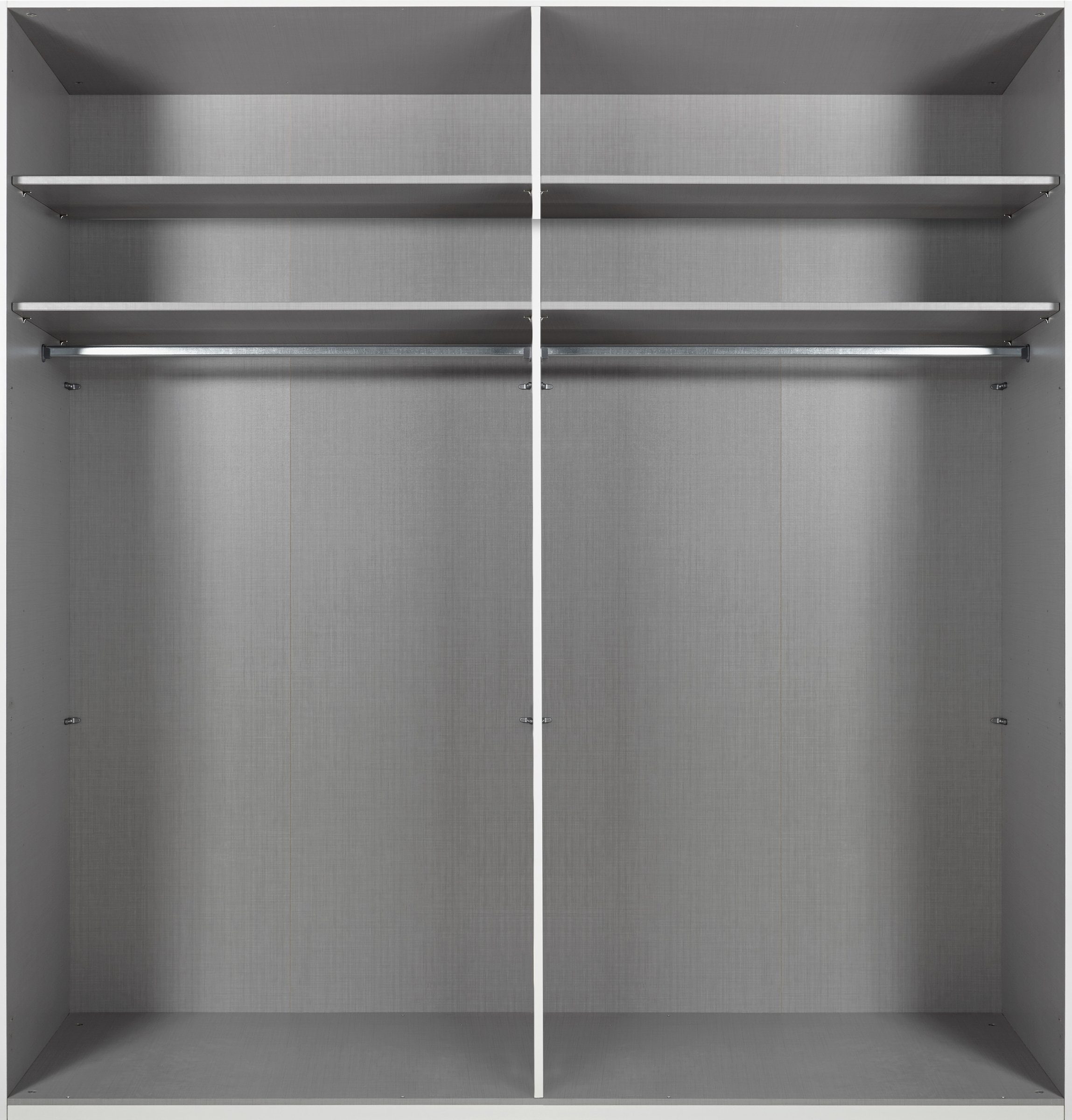 freiraum Kleiderschrank Altona1 2 Einlegeböden in Türen 4 mit und cm) 180x198x64 Weiß (B/H/T