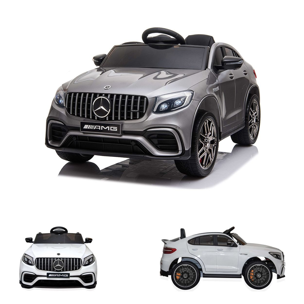Moni Elektro-Kinderauto Mercedes AMG GLC 63S, Belastbarkeit 25 kg, EVA-Reifen, Fernbedienung, Front- und Rücklichter, Musikeffekte