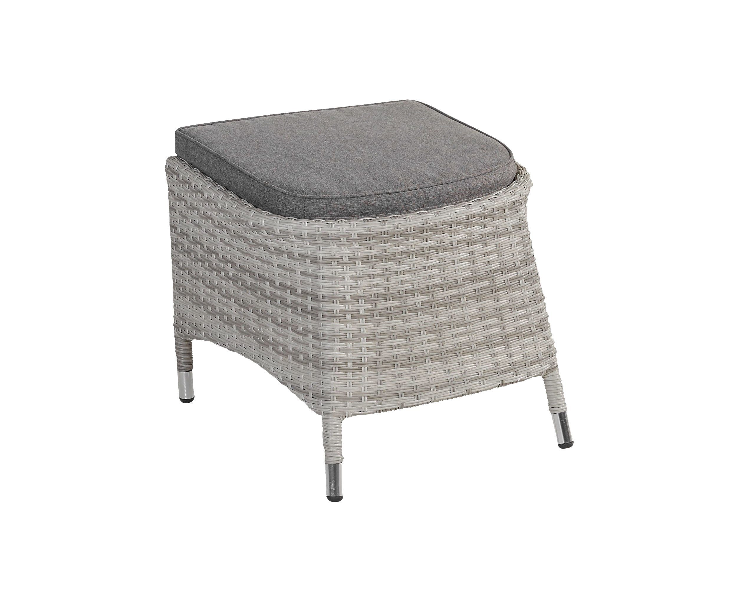 dasmöbelwerk Gartenlounge-Hocker Hocker Fußbank Rio, grau, günstig online kaufen