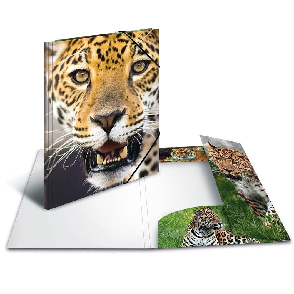 HERMA Organisationsmappe Sammelmappe DIN A3 Kunststoff Tiere Leopard