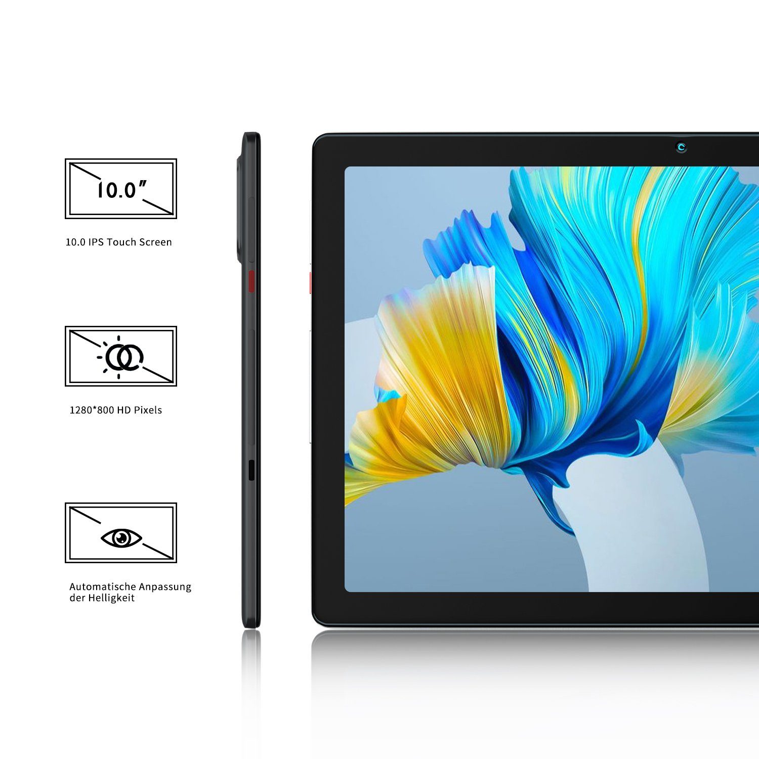 GB, 12, BUFO grau MB1001 32 Android Auflösung) Tablet (10,1", hohe
