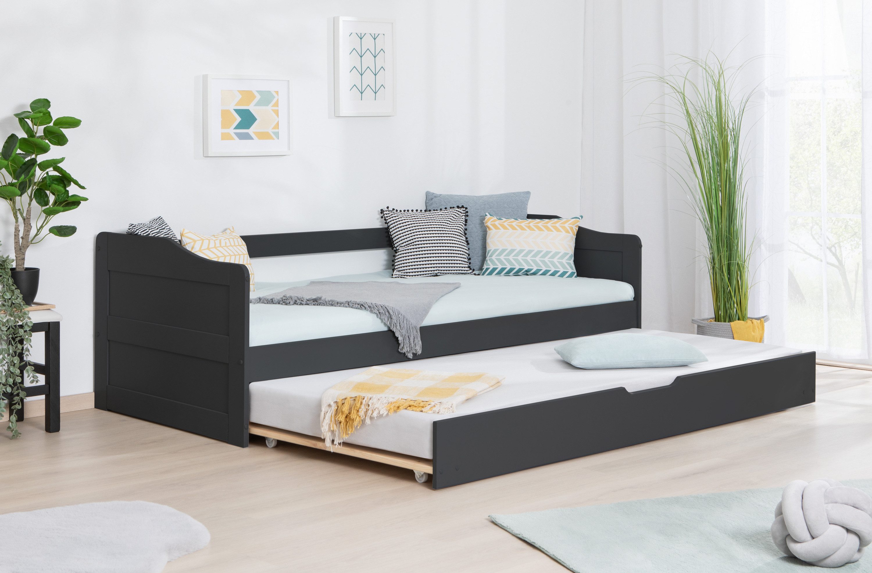 Ticaa Bettgestell Sofabett Funktionsbett Gästebett mit Auszug günstig online kaufen