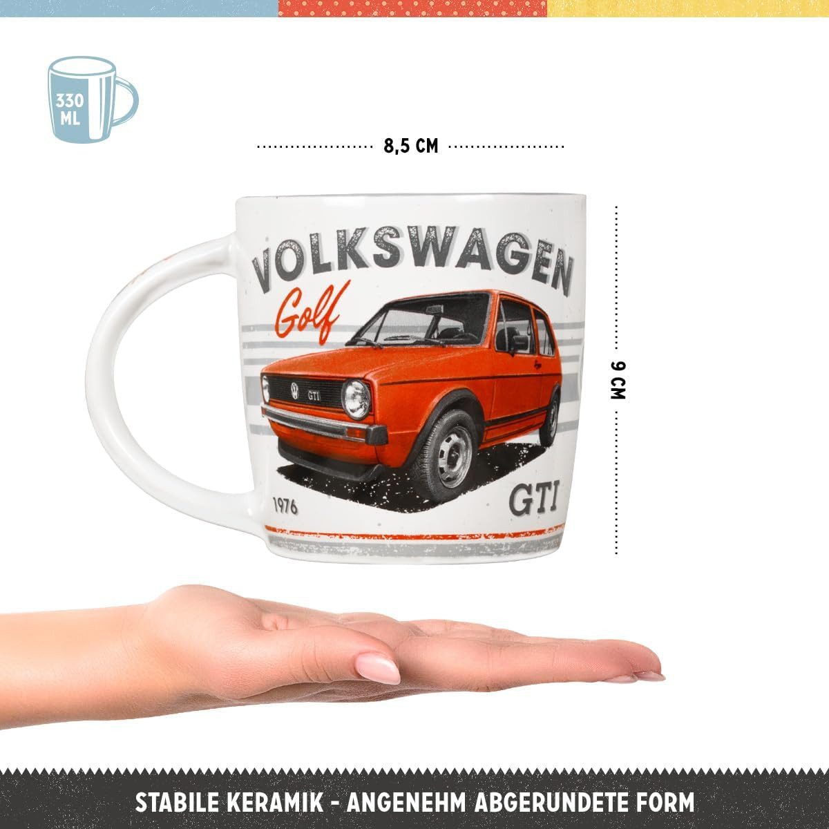 Nostalgic-Art Tasse Kaffeetasse - VW Golf – GTI 1976