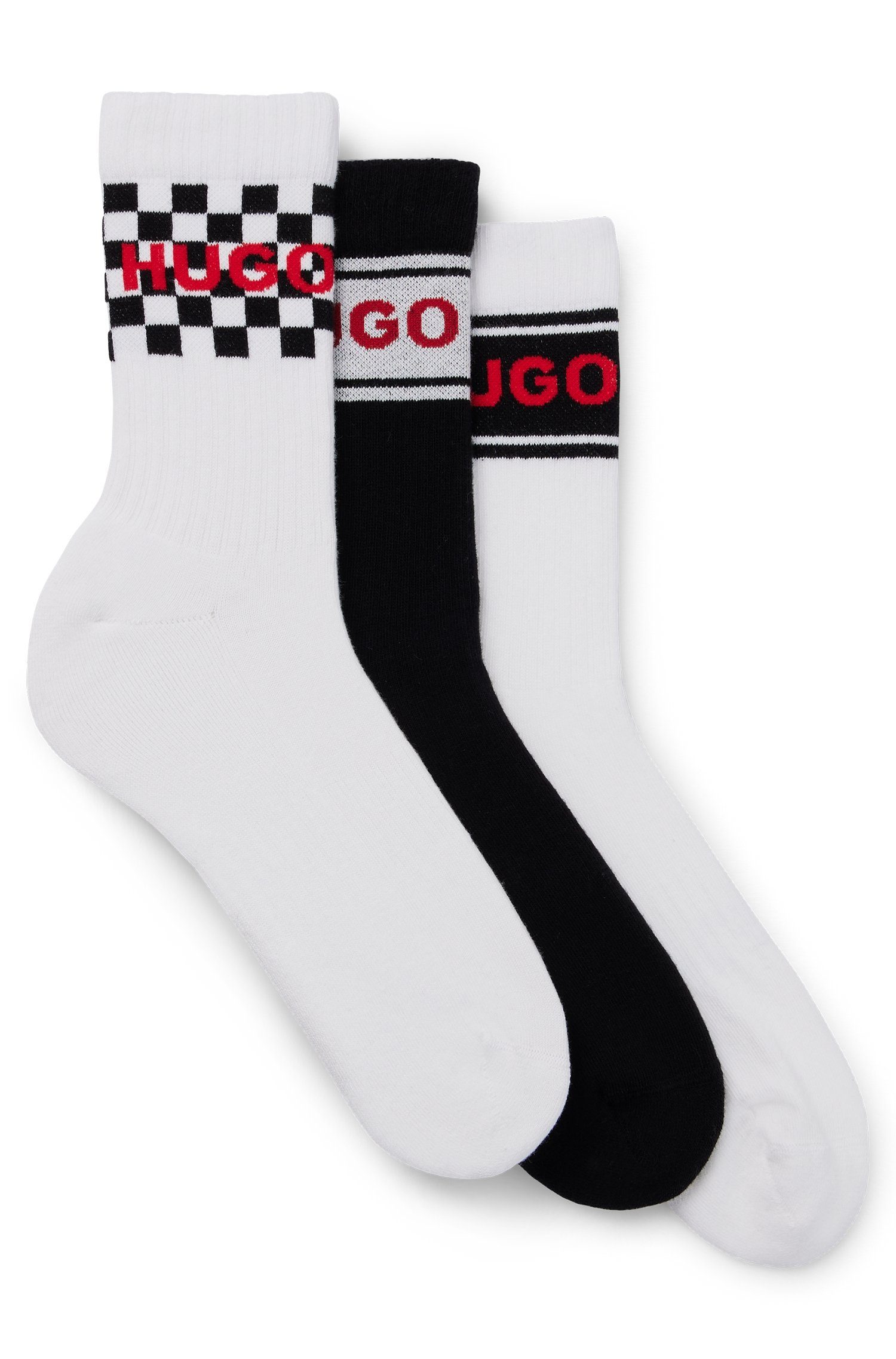 HUGO Businesssocken 3P QS RIB RACE CC 10258033 01 (Packung, 3er)