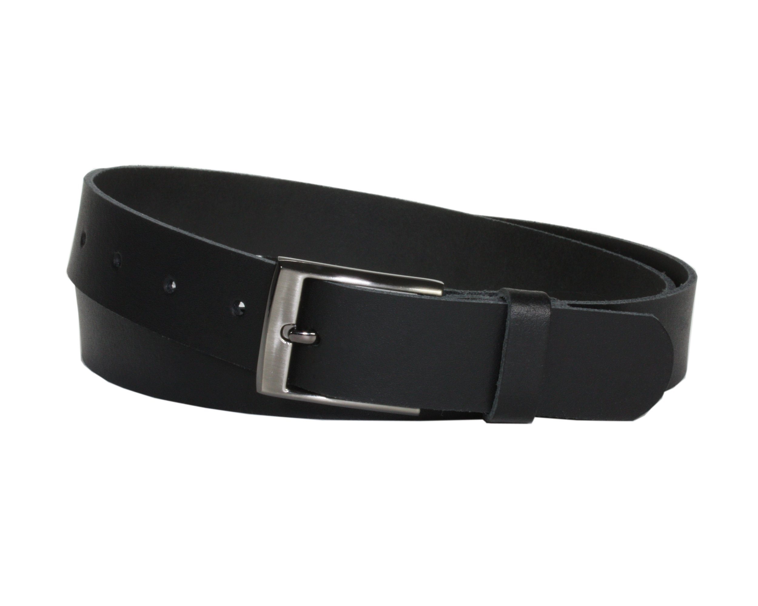 COLOGNEBELT Ledergürtel C20-SL 3 cm breiter Ledergürtel in Schwarz mit ecki günstig online kaufen