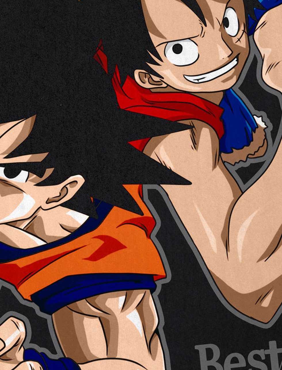 style3 T-Shirt Goku Ruffy - one piece japan anime luffy manga monkey ruffy günstig online kaufen