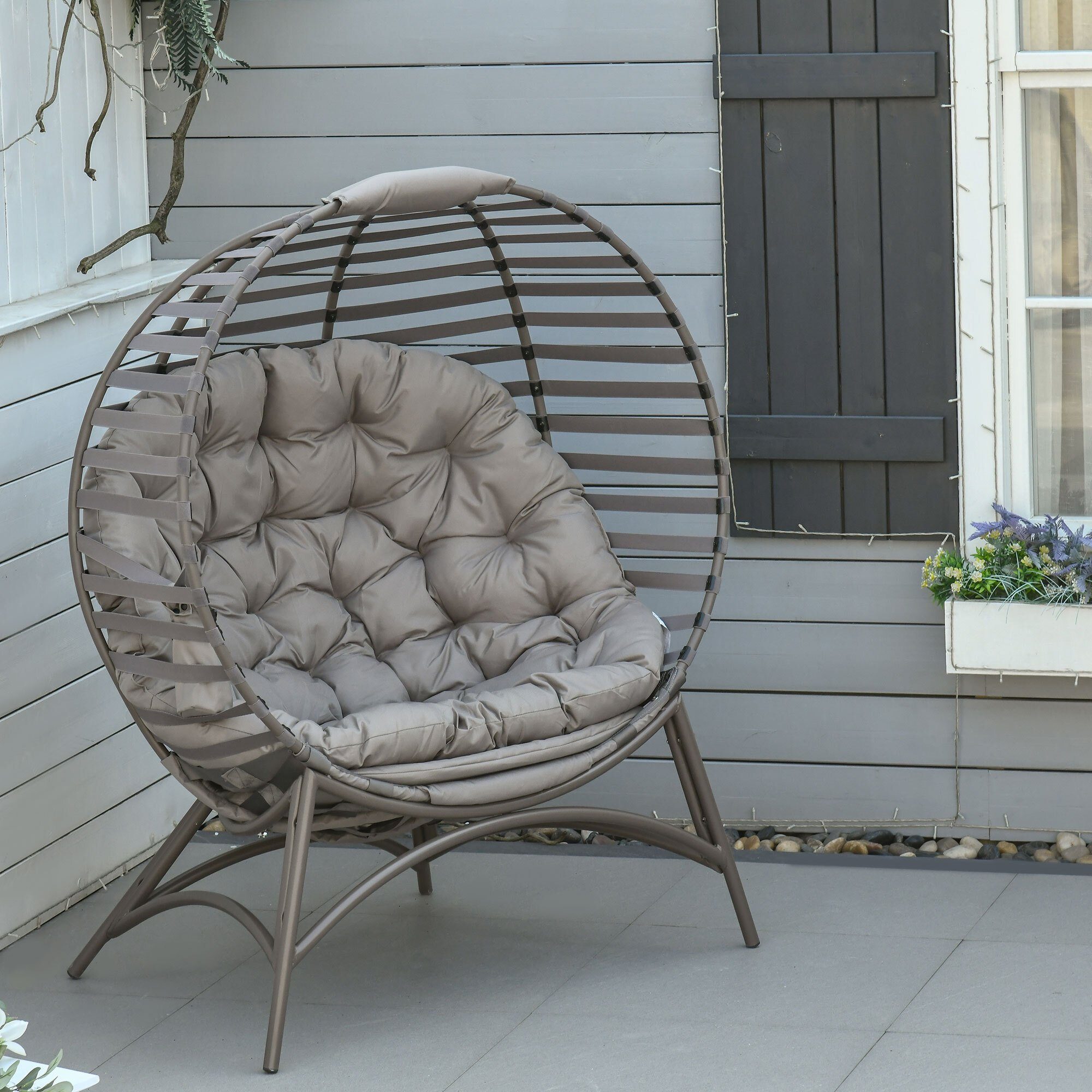 Outsunny Gartenstuhl Gartenstuhl