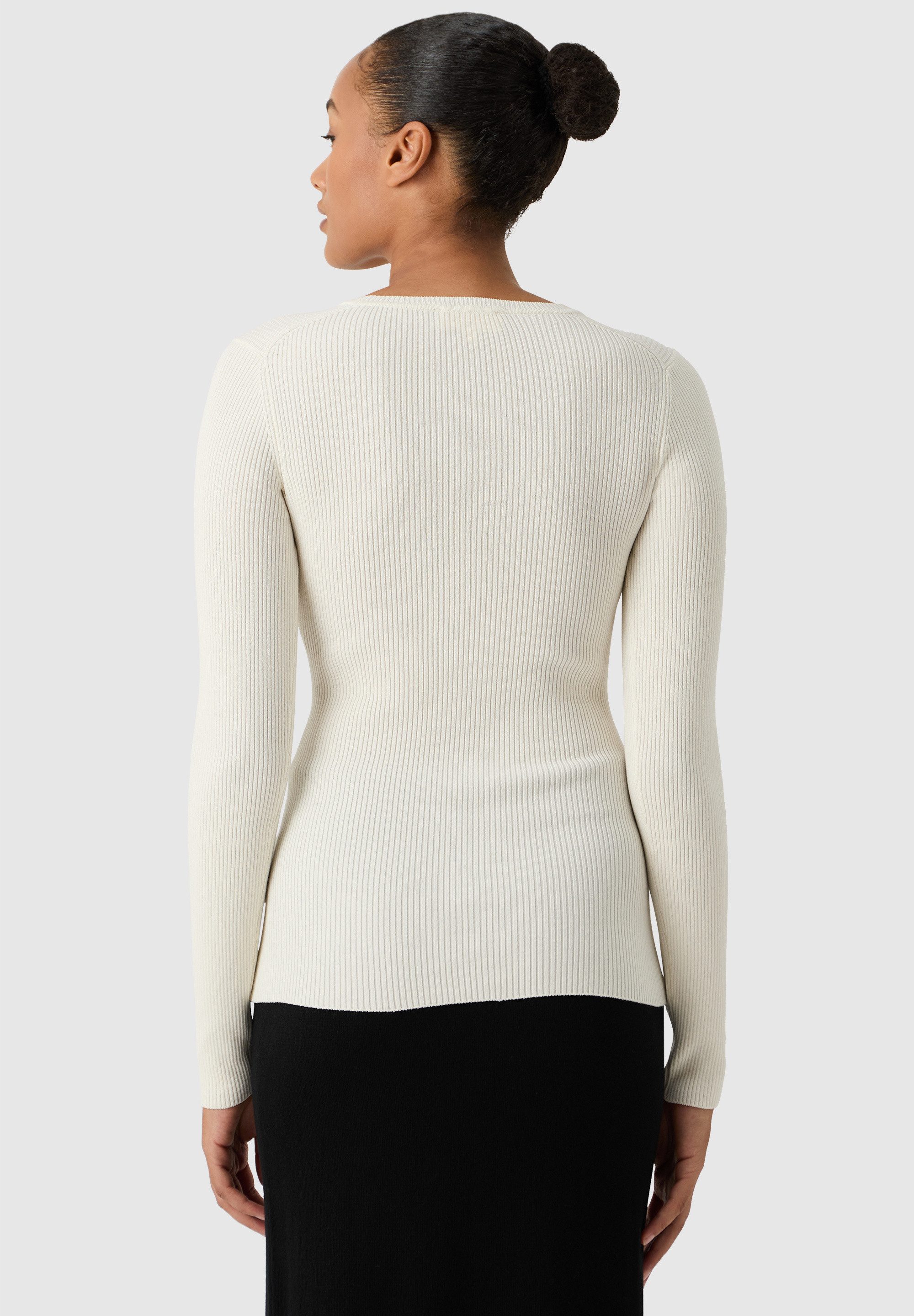 Les Lunes Langarmshirt Evii Rundhals, normale Länge, schlanke Passform, mittelschwerer Strick
