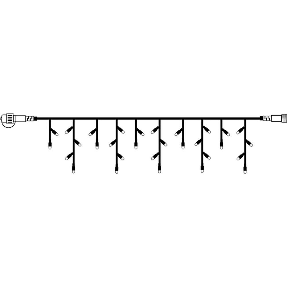 STAR TRADING LED-Lichterkette 50-flammig, schwarz, Eiszapfen, 1,6W, kaltweiß, 66lm, L3000mm