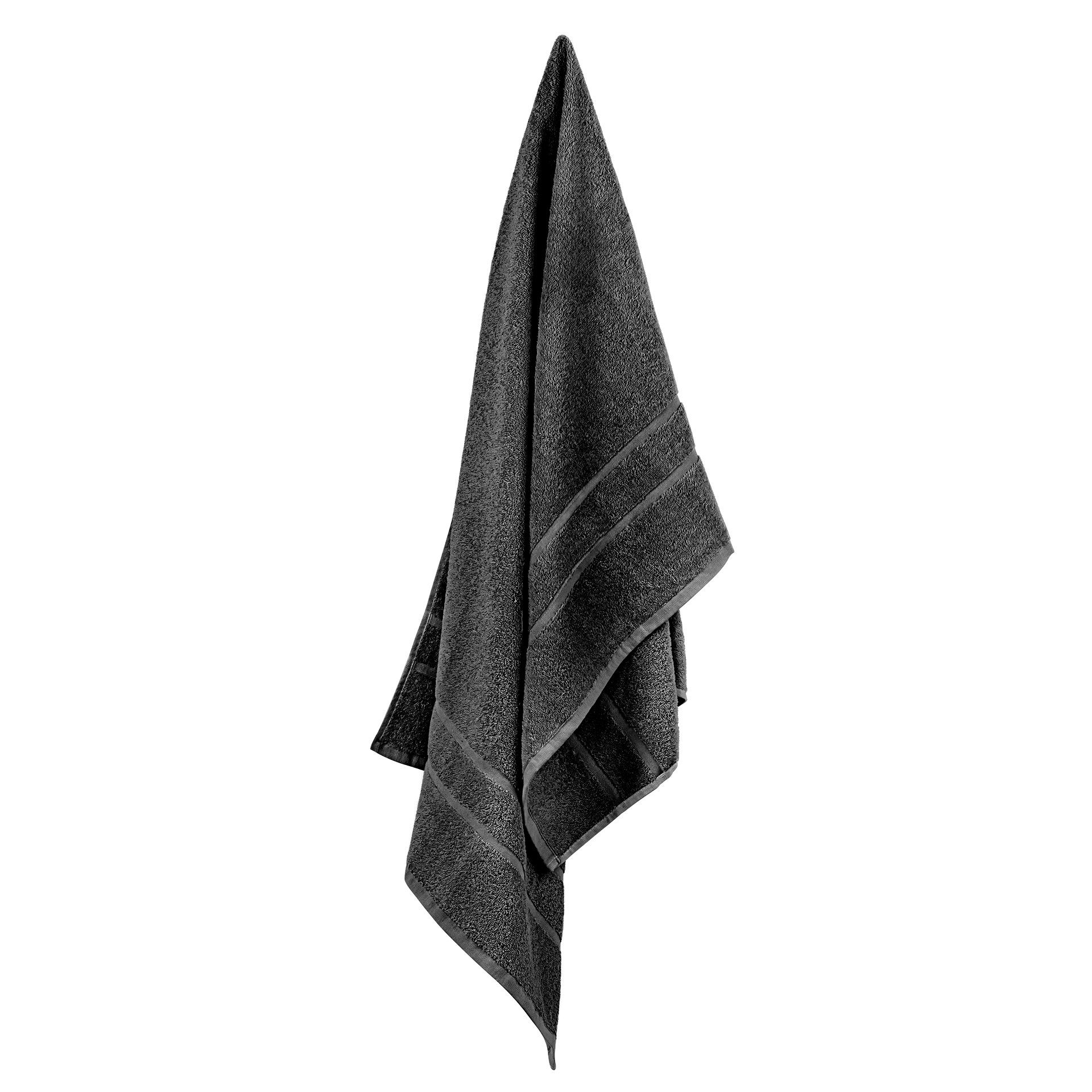 StickandShine Handtuch Handtücher Badetücher Saunatücher Duschtücher Gäste Schwarz Frottee – Bild 3 von 3