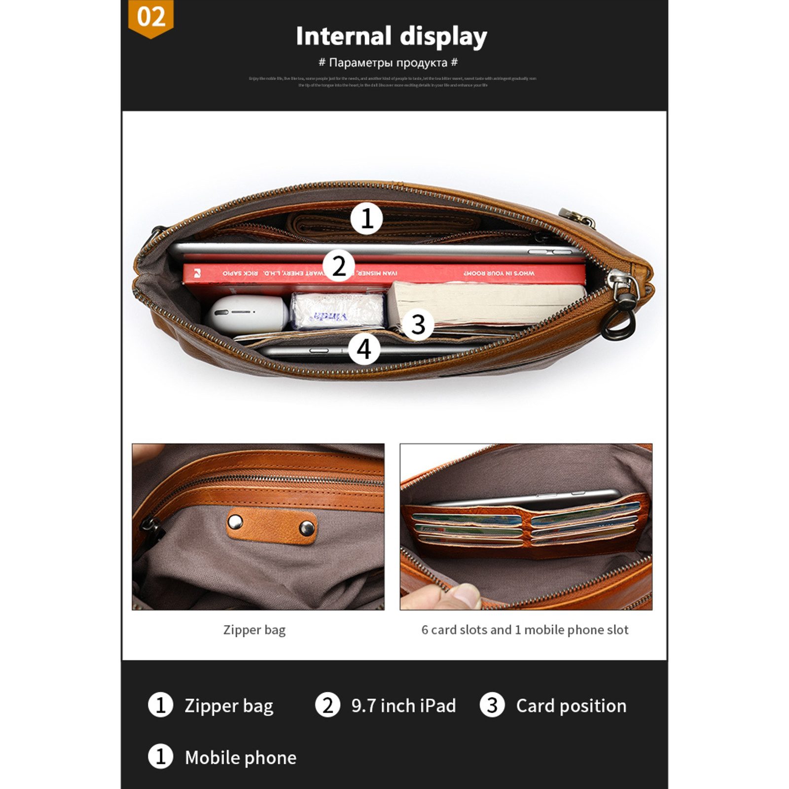 YUBRO-STUDIO Clutch Herren Leder Clutch Tasche günstig online kaufen
