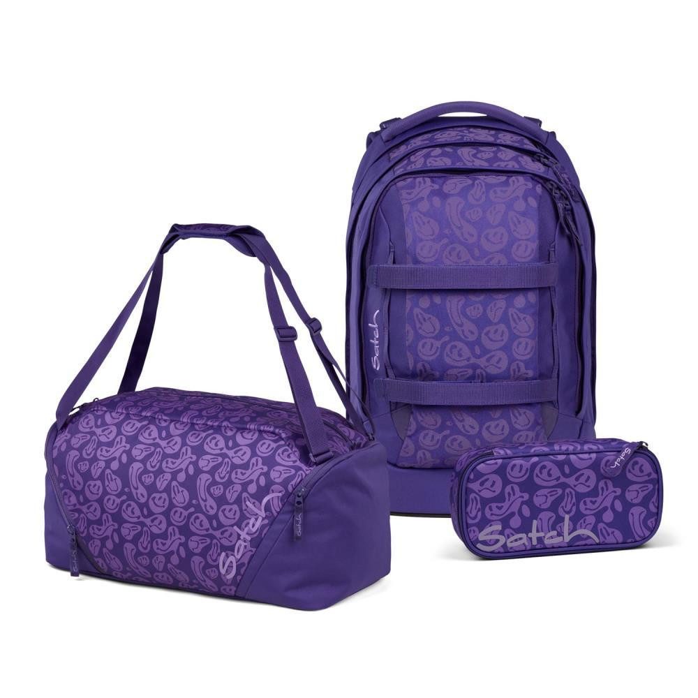 Satch Schulrucksack Pack (3tlg, inkl. Schlamperbox und Sporttasche)