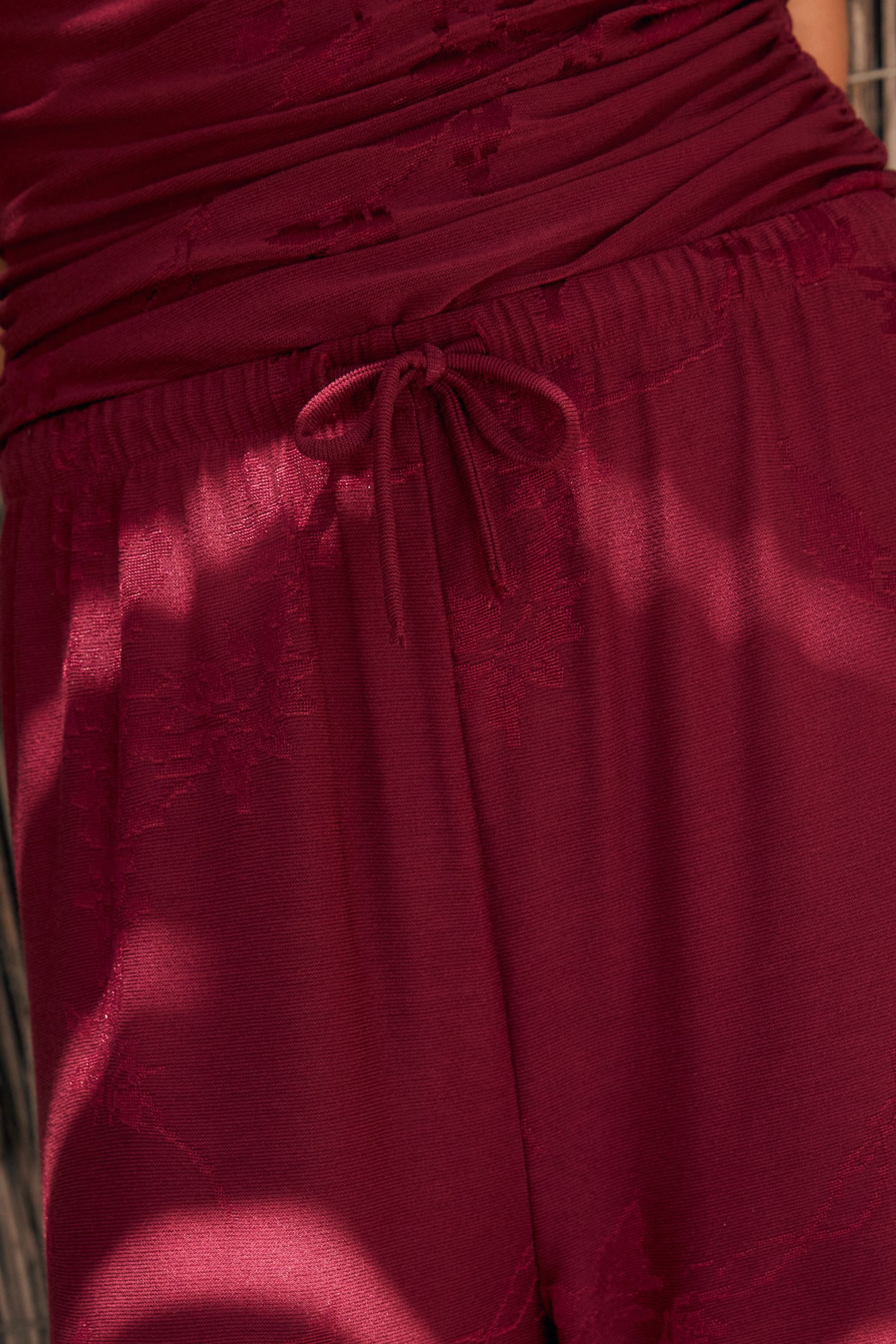 Next Palazzohose Jacquard-Hose mit weitem Bein (1-tlg)