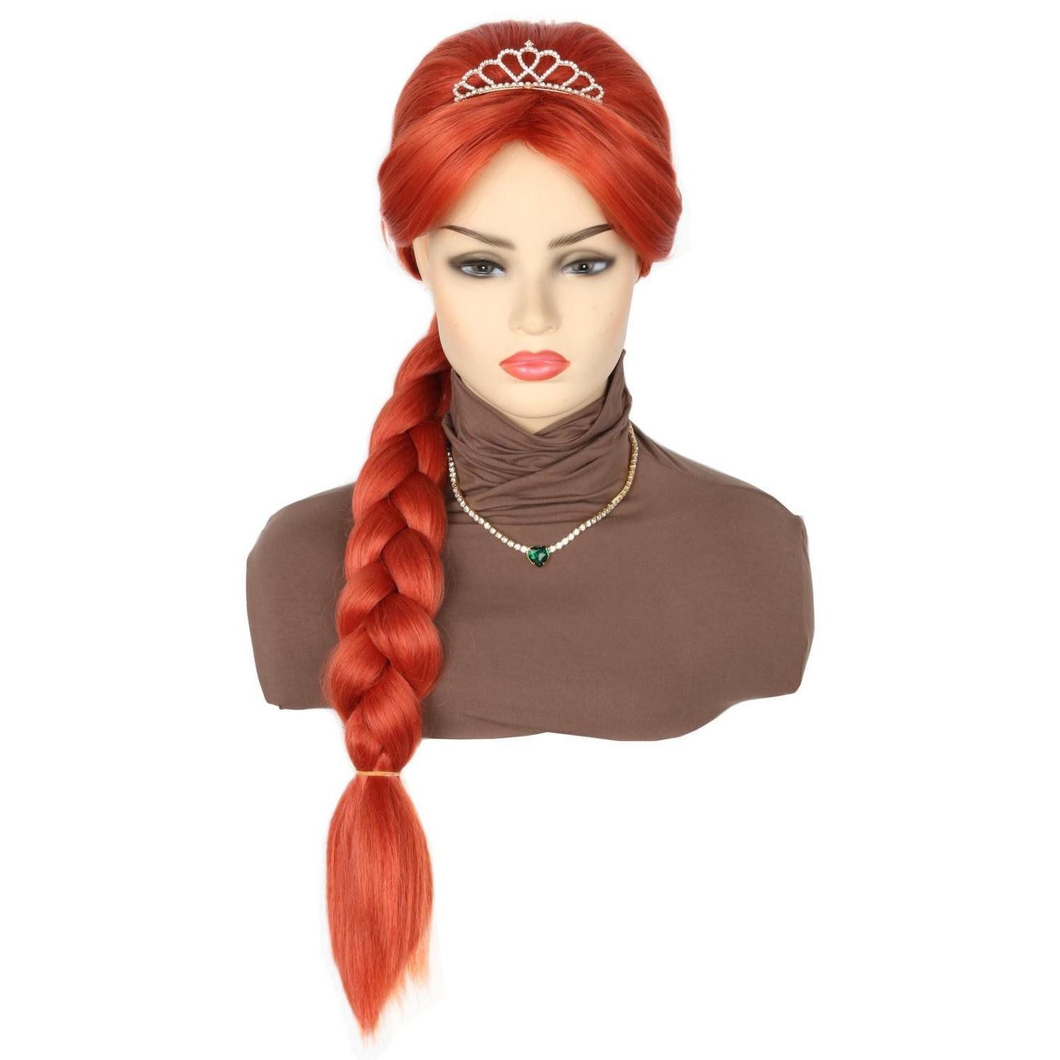 Kostüm-Perücke Perücke Zopfperücke Prinzessin Cosplay Halloween Auburn-Erwachsene