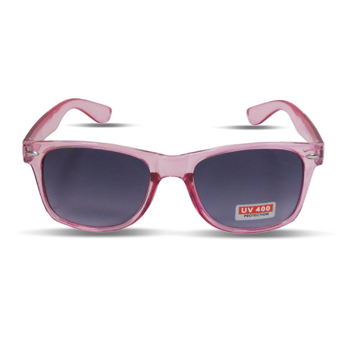 Sonia Originelli Sonnenbrille Sonnenbrille Einfarbig Transparent Partybrille Spaß Fasching Onesize pink