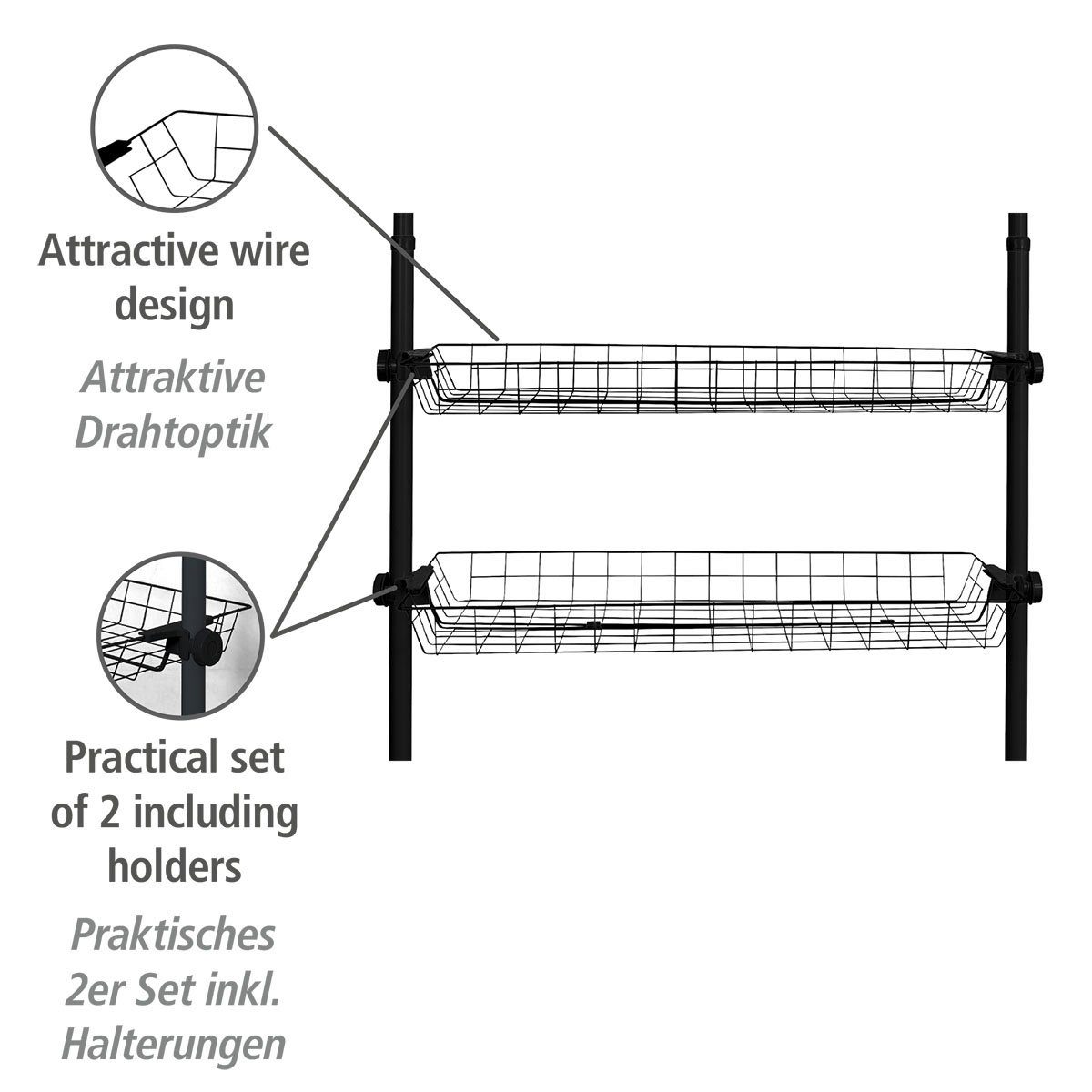 zum Teleskop-System Passend Herkules WENKO Set, Regalelement Herkules, 2er