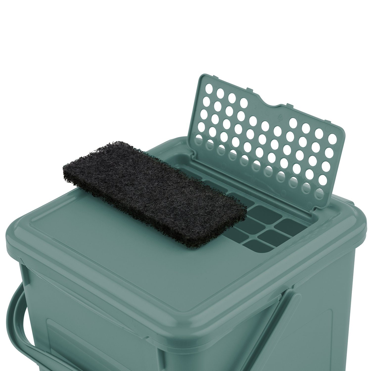 ROTHO Mülleimer, Bio Komposteimer 9l mit Aktivkohlefilter