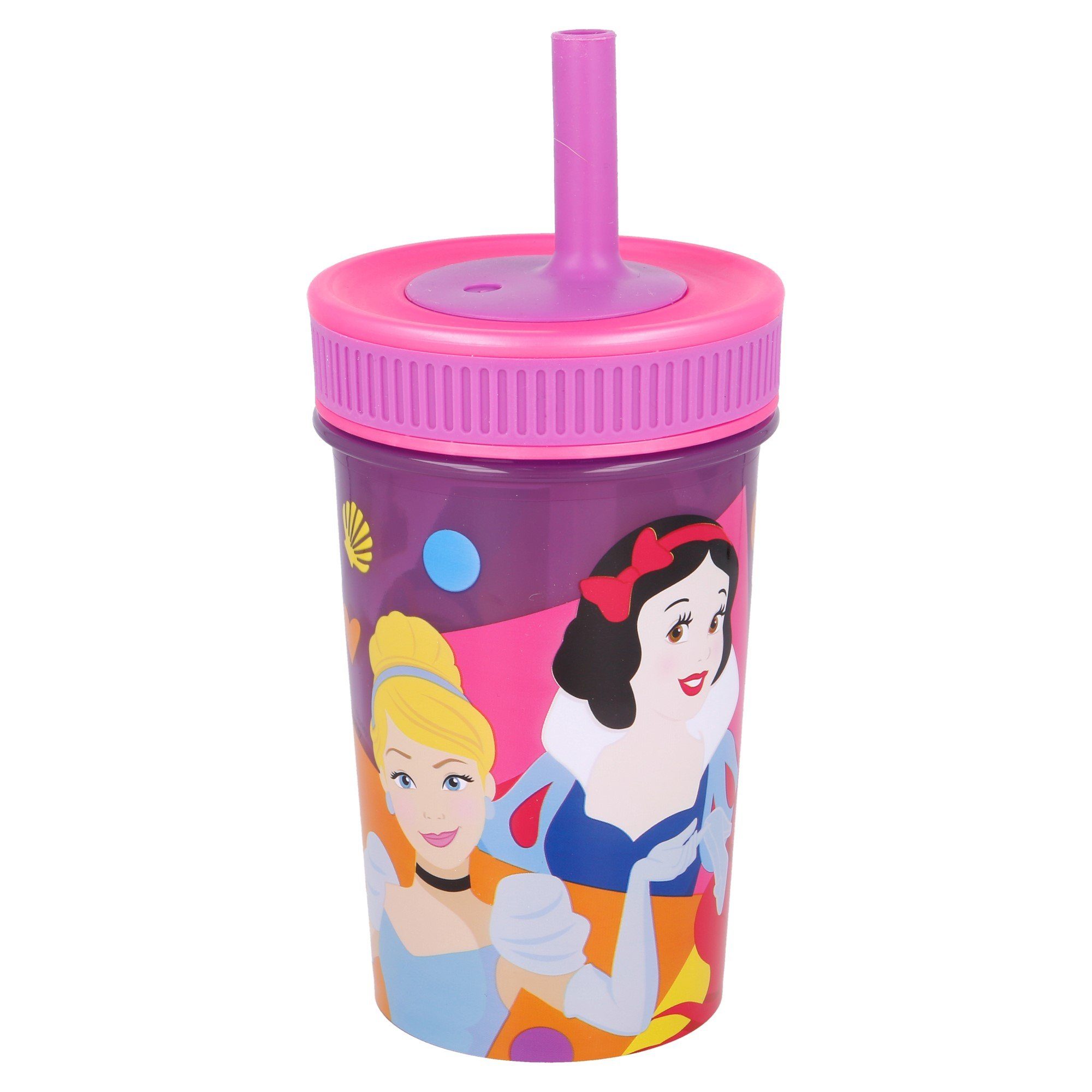 weichem auslaufsicher Silikon BPA Kunststoff, 465 mit Princess Trinkhalm Kinderbecher, ml Disney frei