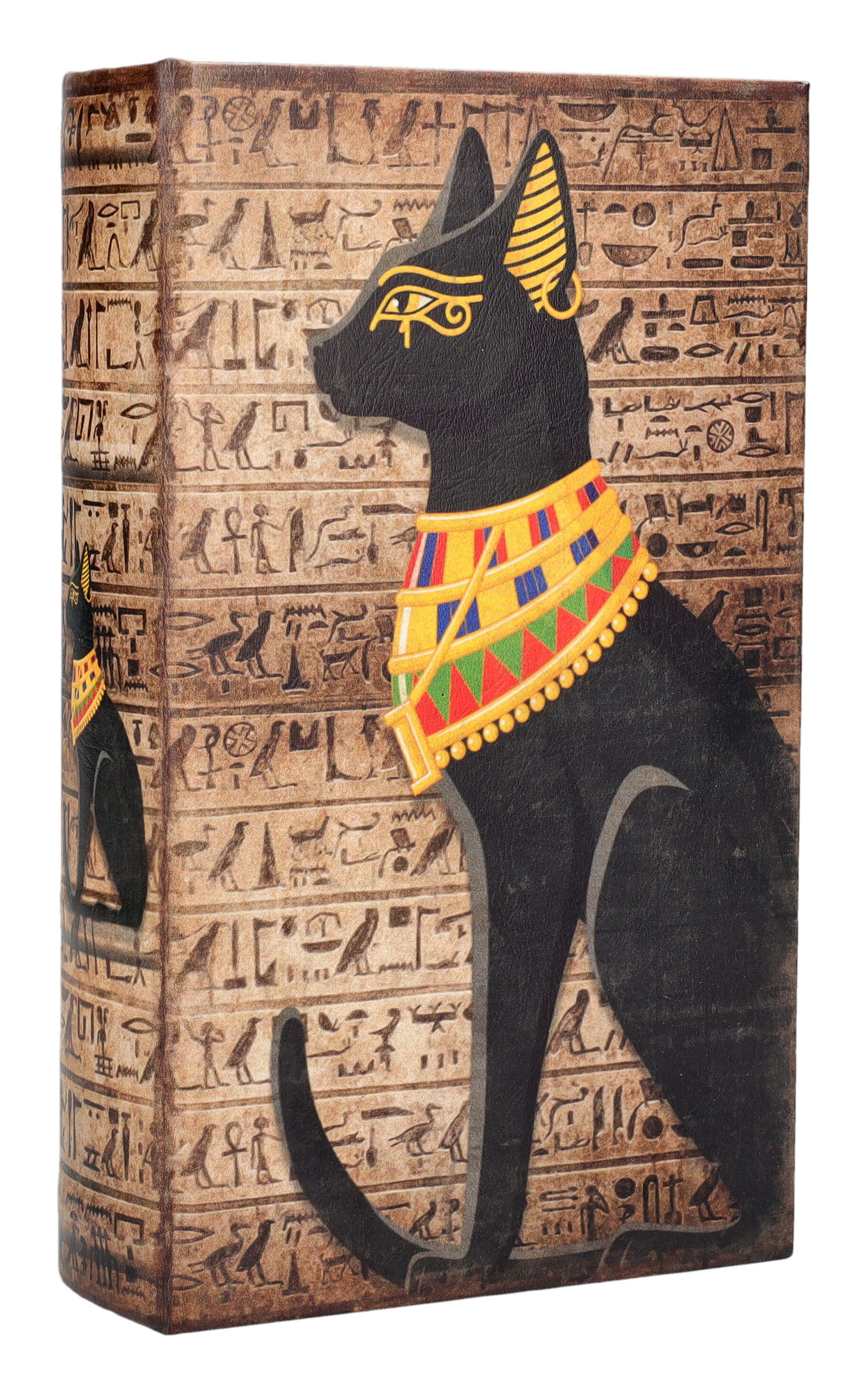 Figuren Shop GmbH Dekoobjekt Buch Schatulle - Ägyptische Katze Bastet - Aufbewahrung Götterdeko
