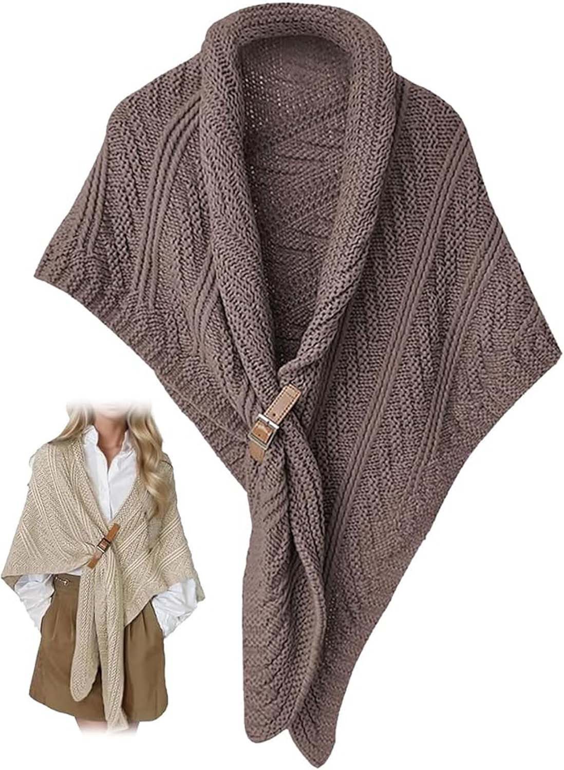 Oemmn Modeschal Damen-Schal, multifunktionaler Dreieckstuch,Poncho, Kopftuch