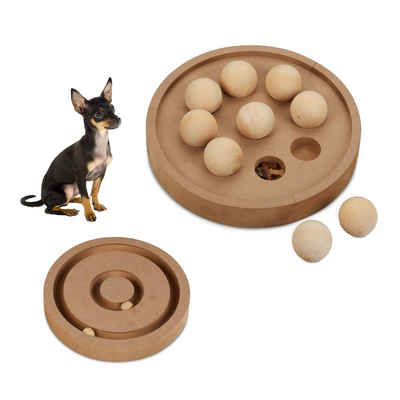 relaxdays Tier-Intelligenzspielzeug Intelligenzspielzeug für Hunde & Katzen, Faserplatte