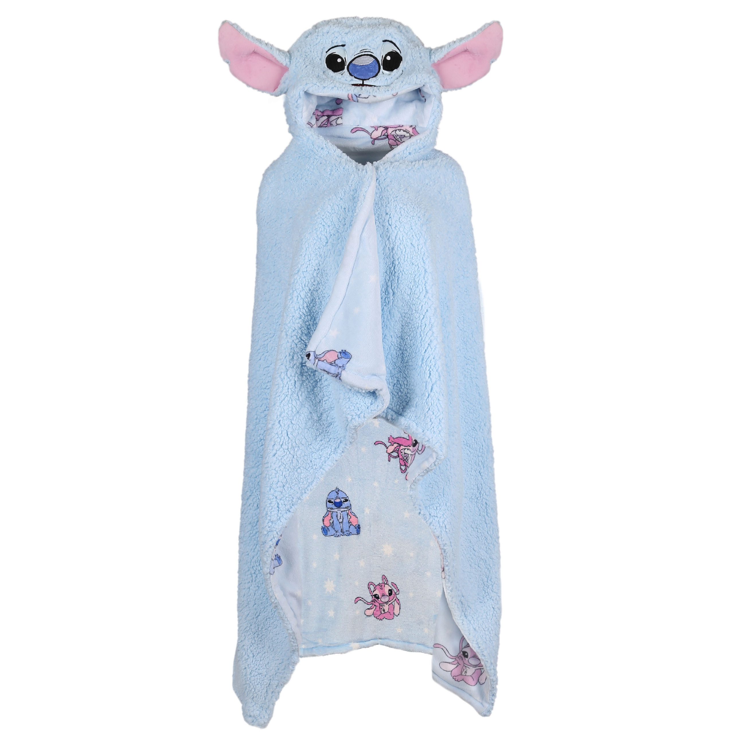 Disney Weihnachtspullover DISNEY Stitch warme Kapuzendecke, Sherpa Sweatshirt-Decke 120×150 cm