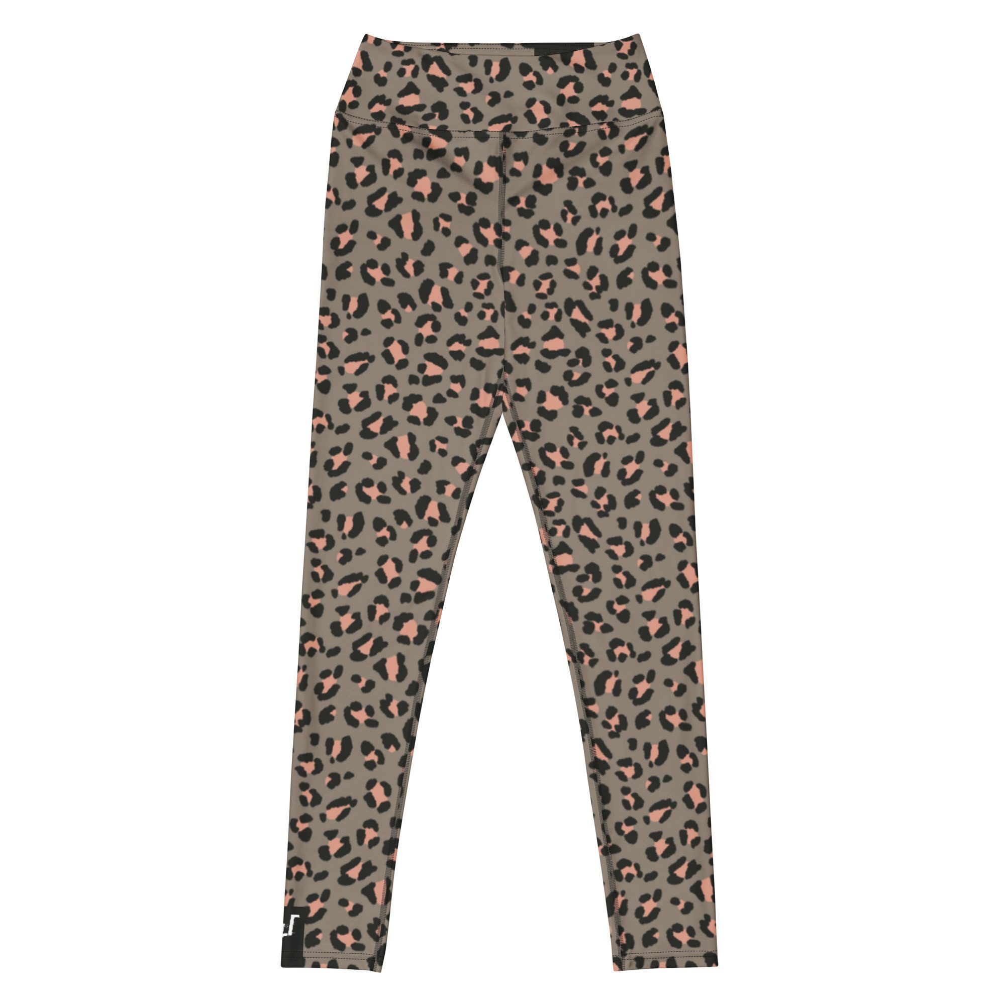 DECALVIBES Funktionsleggings Damen High Waist Yoga Leggings Leopard Grey High Waist, 4-Wege-Stretch, formstabil, weiches Mikrofaser-Material