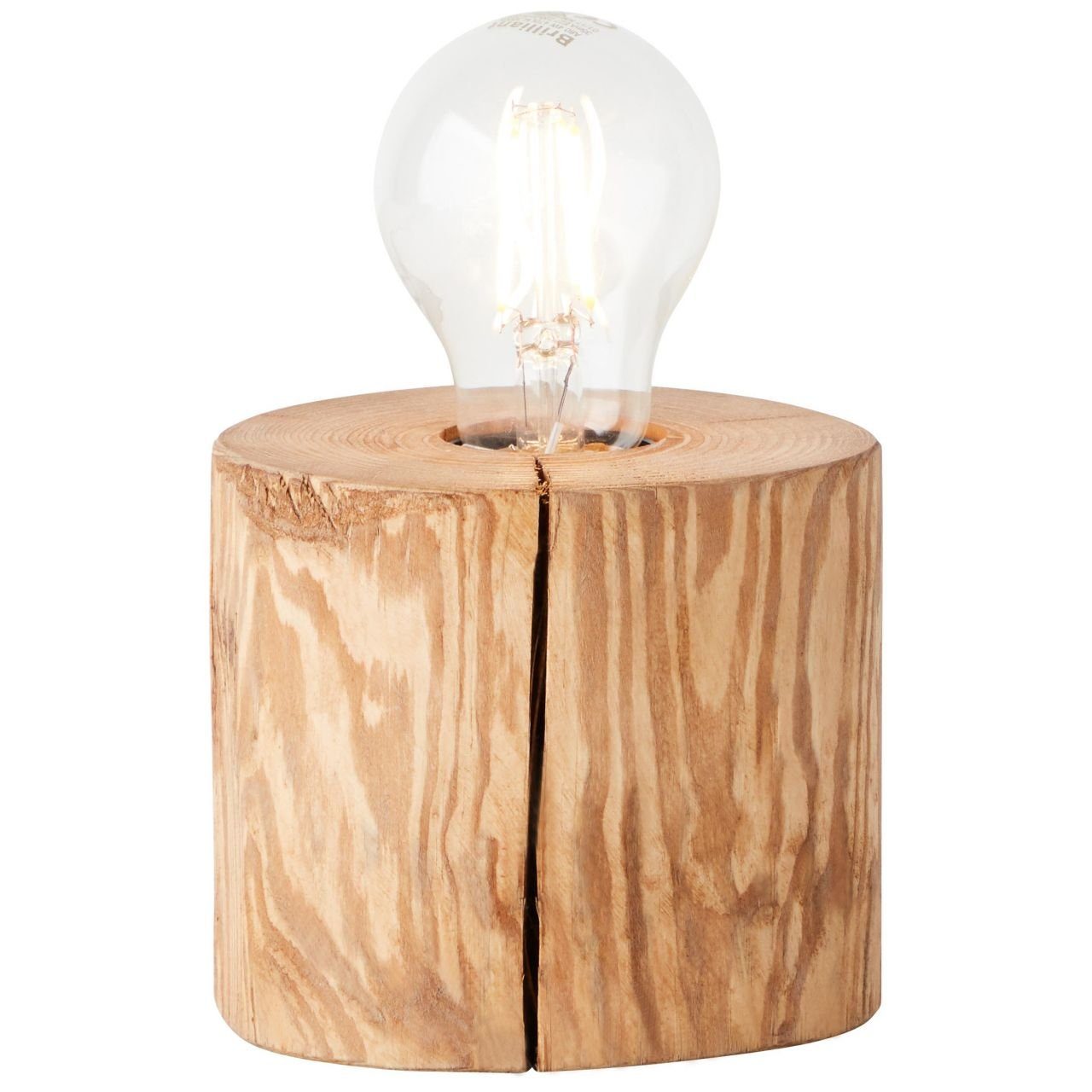 Brilliant Tischleuchte Trabo, Lampe, Trabo 1x 25W Tischleuchte Holz, A60, 10cm E27, gebeizt, kiefer