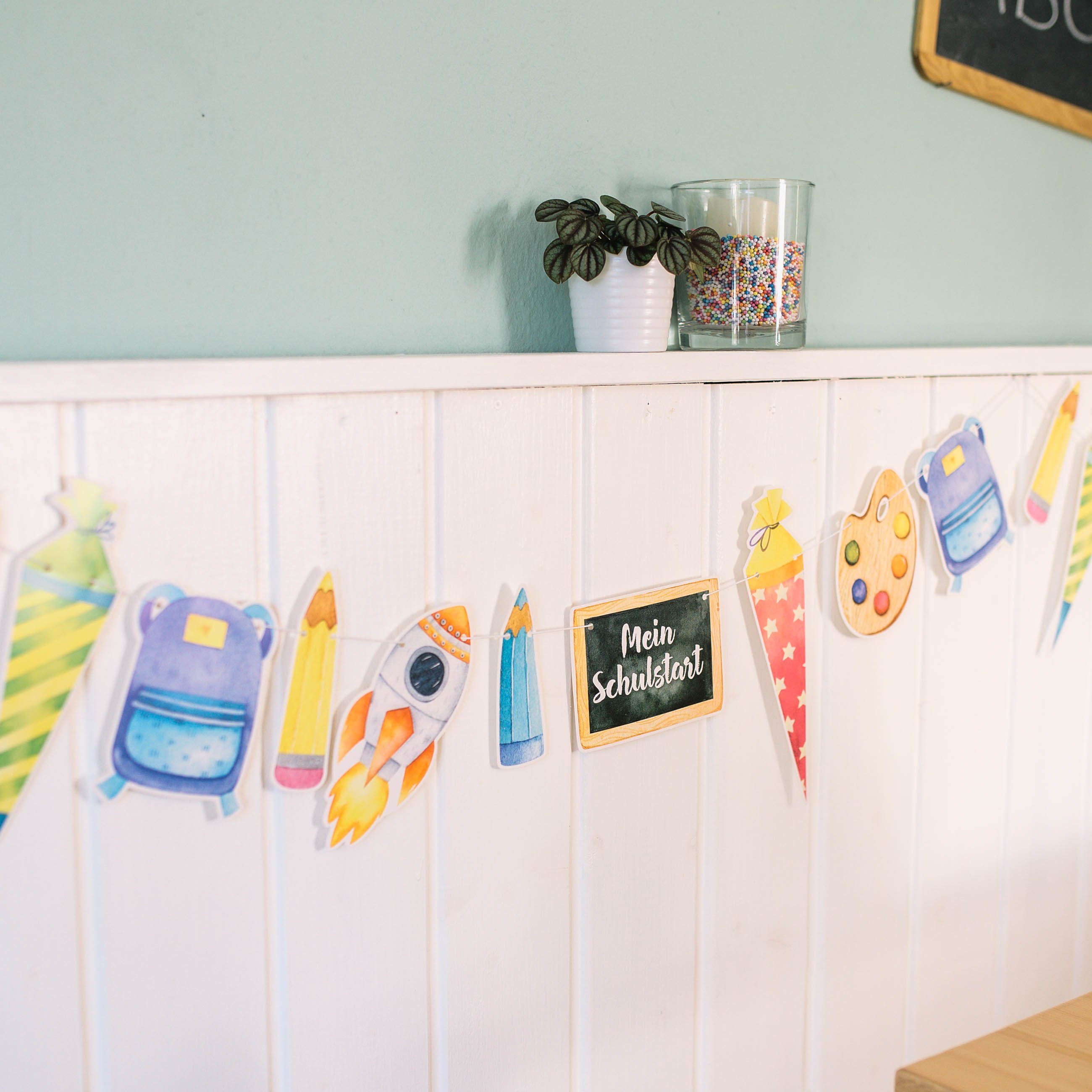 PAPIERDRACHEN Girlande Girlande zur Einschulung - in verschiedenen Designs erhältlich