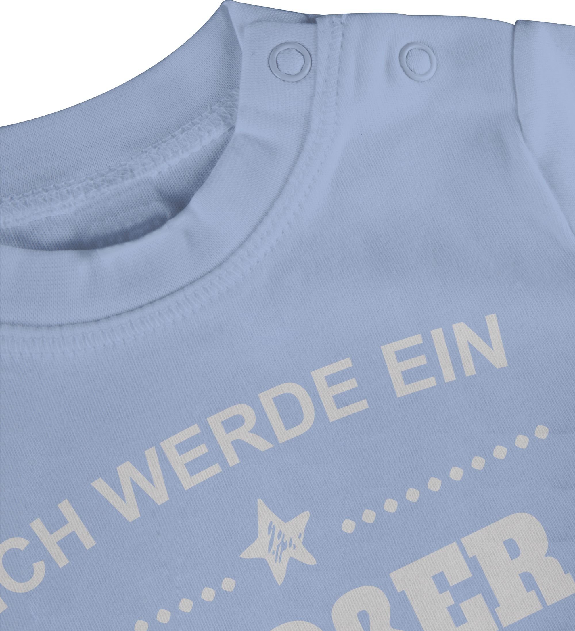 großer ein Shirtracer Großer Bruder Babyblau 2023 Ich werde Bruder 2 T-Shirt