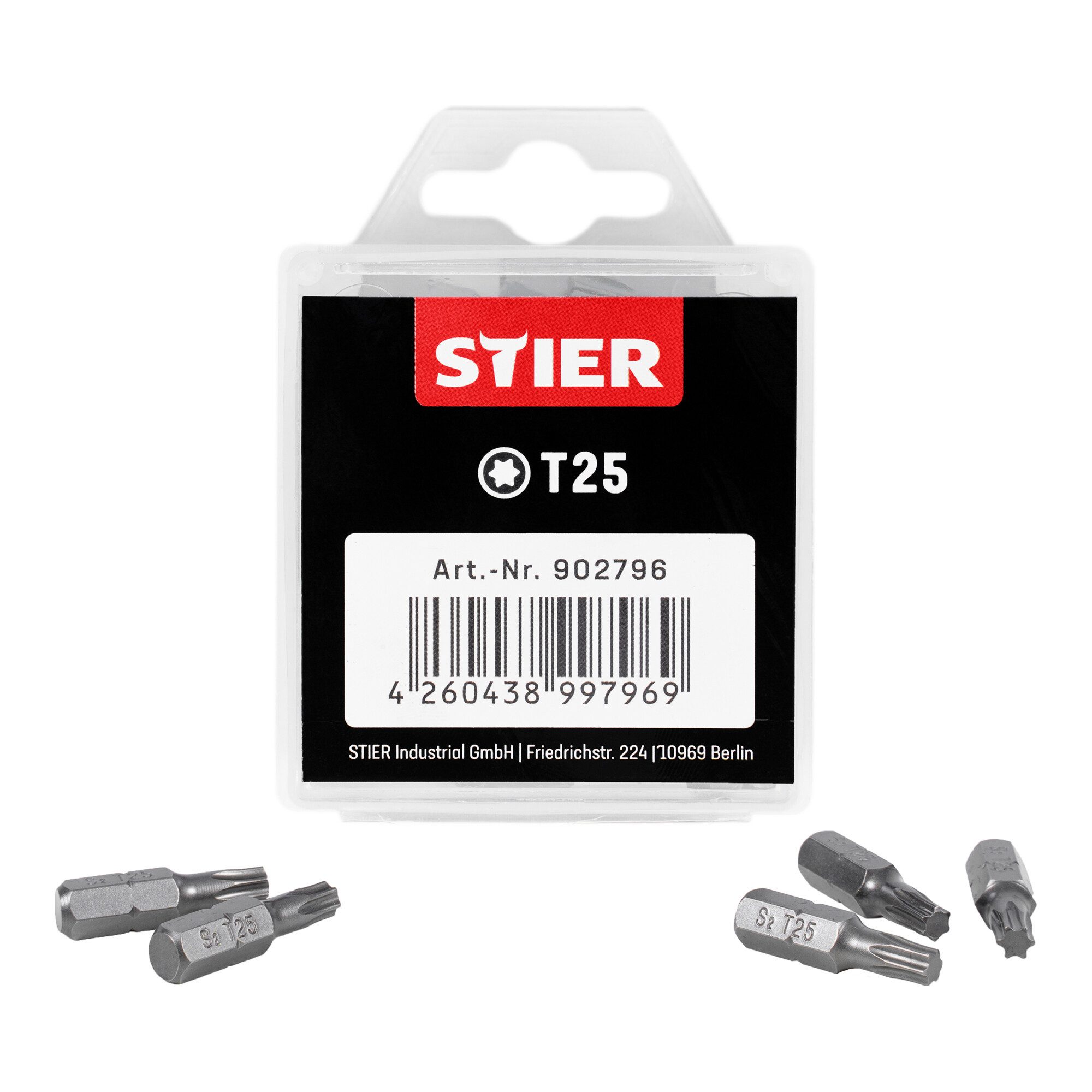 Stier Bit-Set STIER TORX-Bit-Großpackung 50 Bits Bits T 15 - T 30 Länge 25 mm Profi