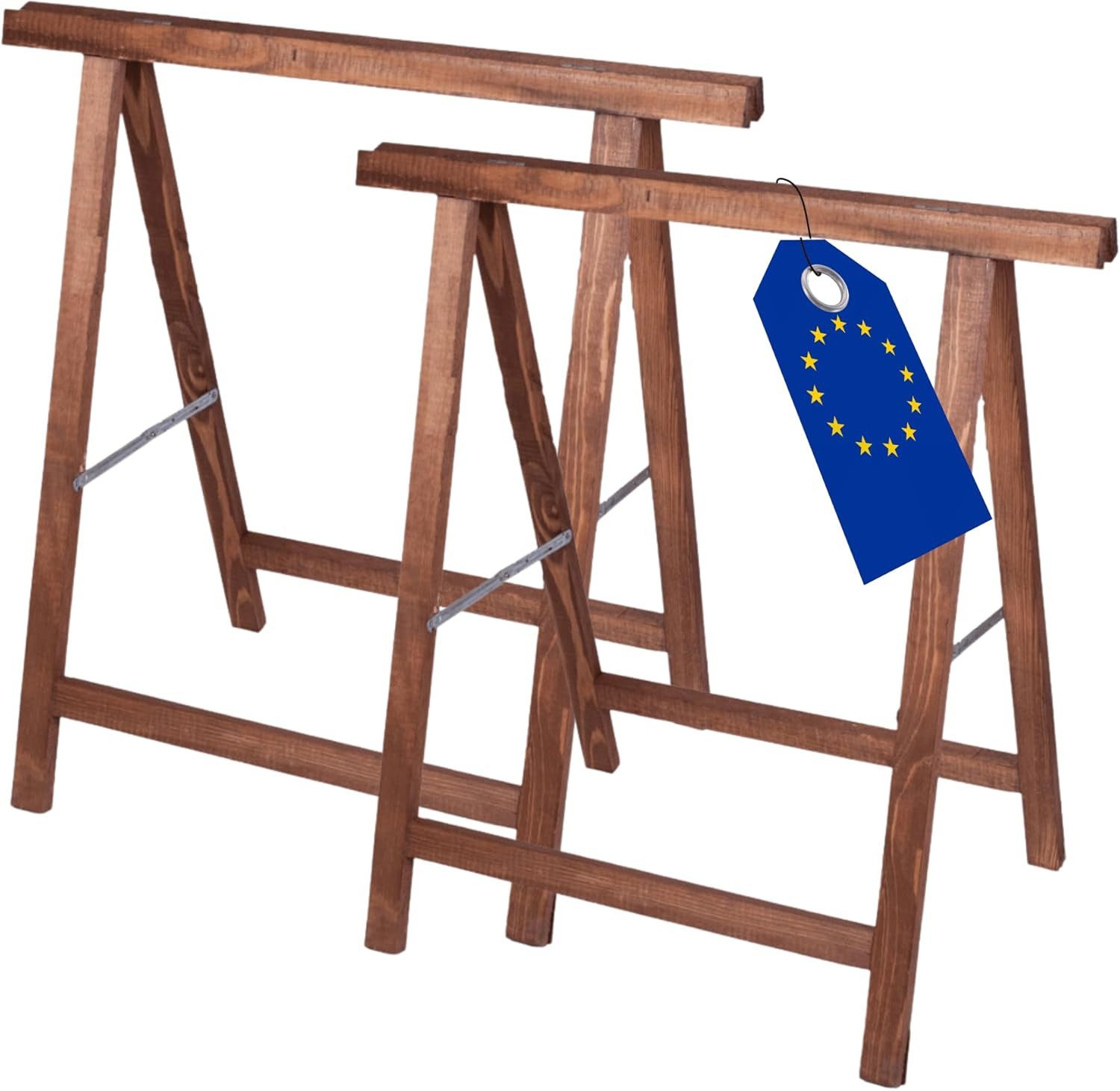 Modo24 Sägebock Holzbock, Klappbock, Arbeitsbock, Tapezierbock, Montagebock, Unterstellbock SDKM, 73x73x44 cm, 4 Farben und verschiedene Sets