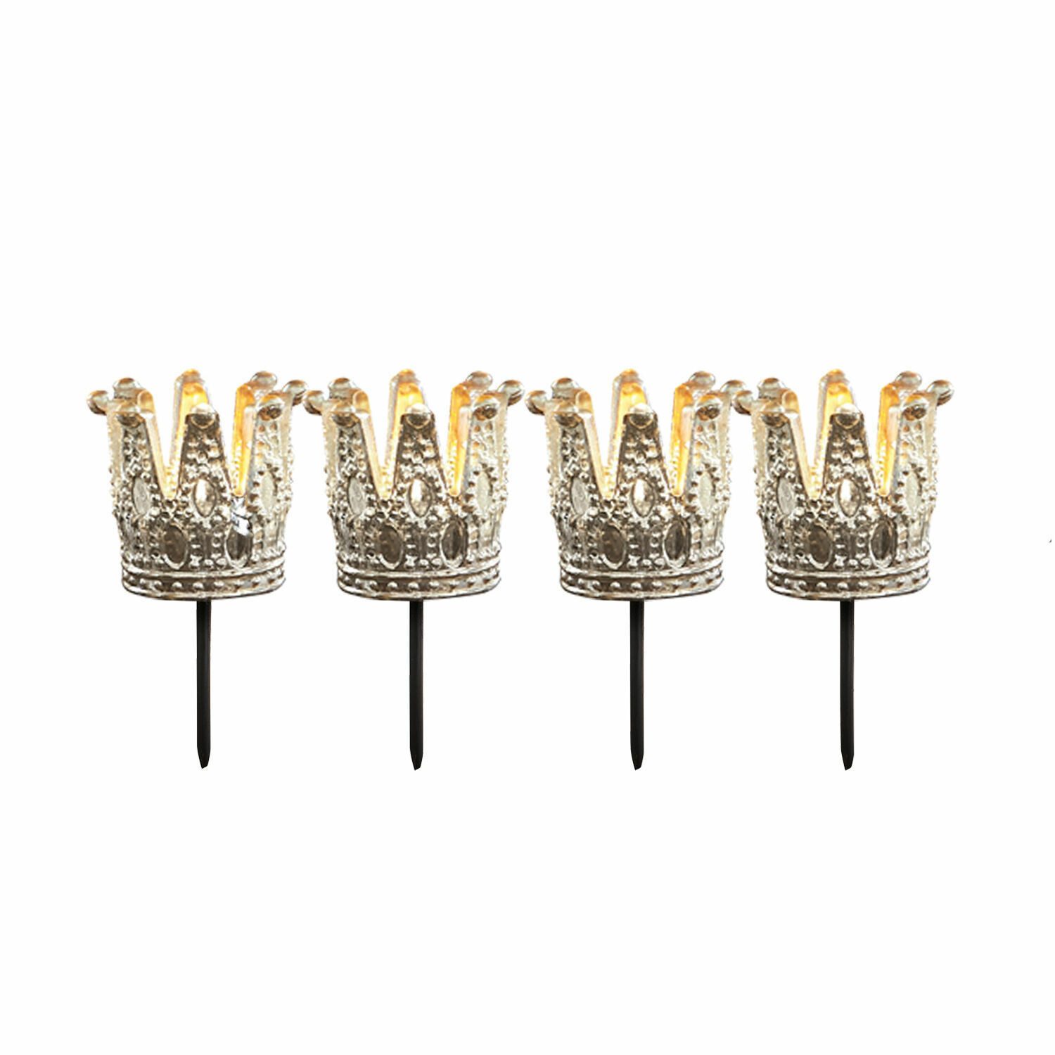 Mirabeau Adventskranz Steckwindlicht 4er Set Melina antiksilber
