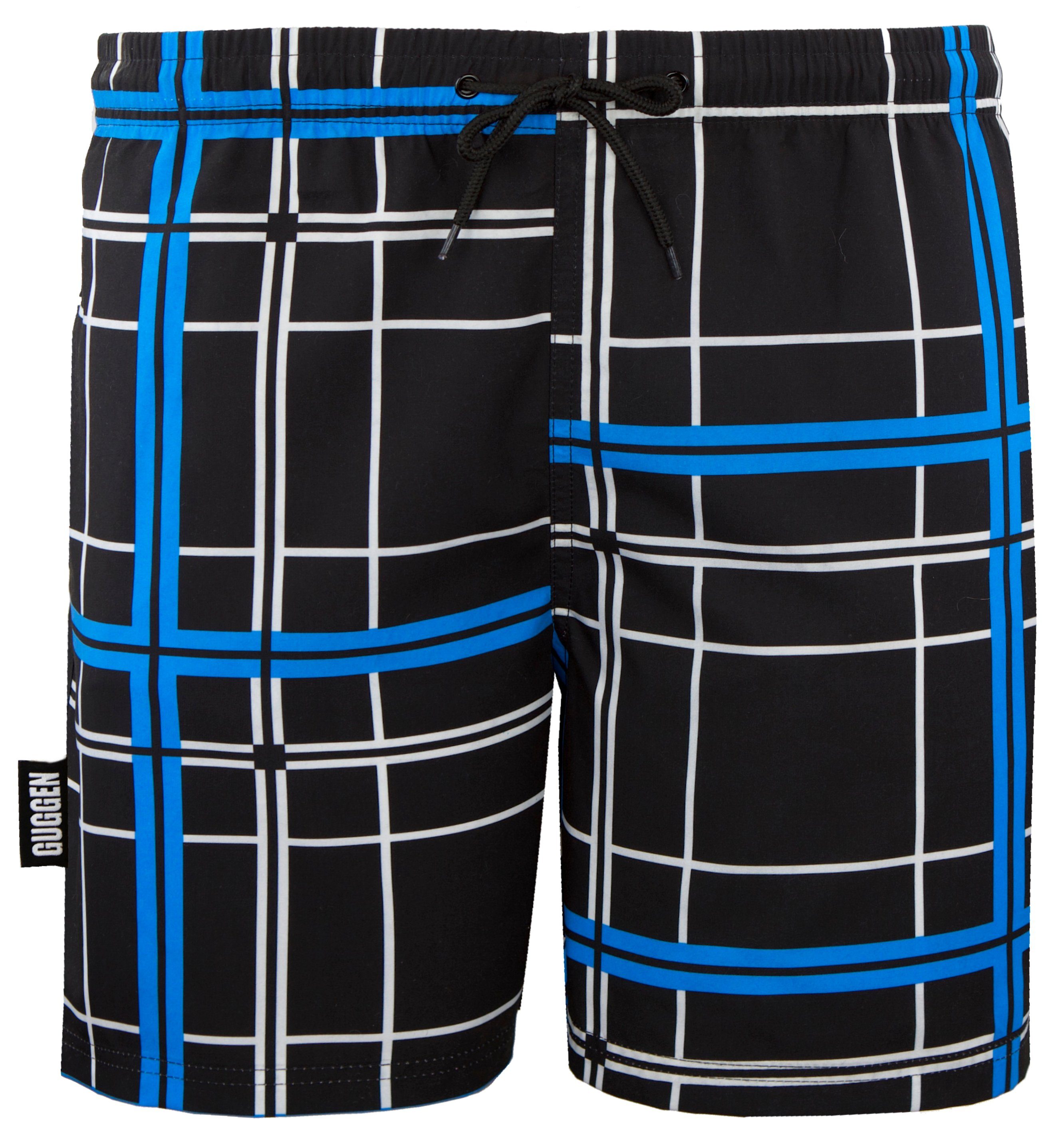 Blau-Gestreift-Schwarz-Weiss