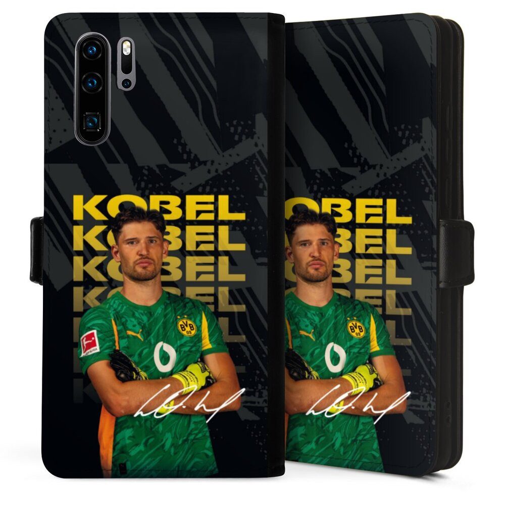 DeinDesign Handyhülle Borussia Dortmund Gregor Kobel BVB Gregor Kobel 25/26, Huawei P30 Pro New Edition Hülle Flip Case Klapphülle
