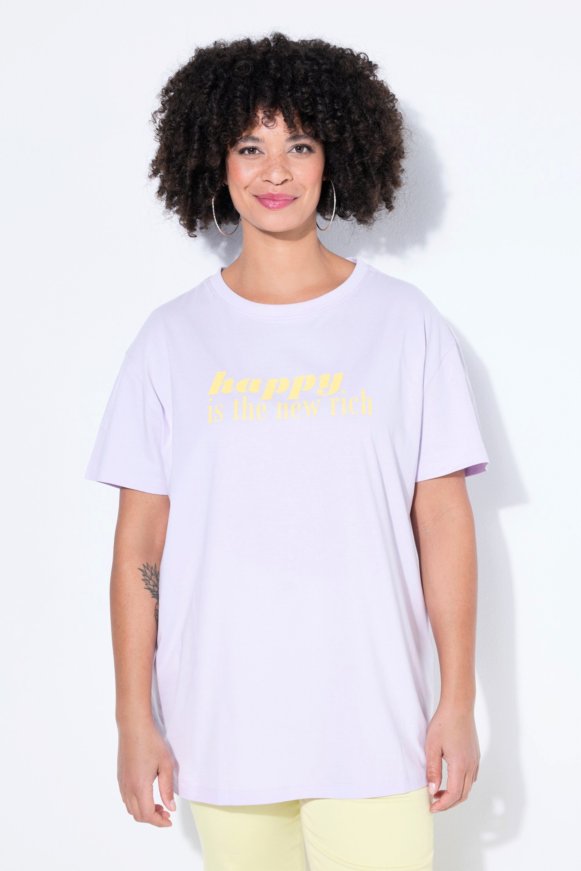 T-Shirt T-Shirt oversized Schriftzug Halbarm