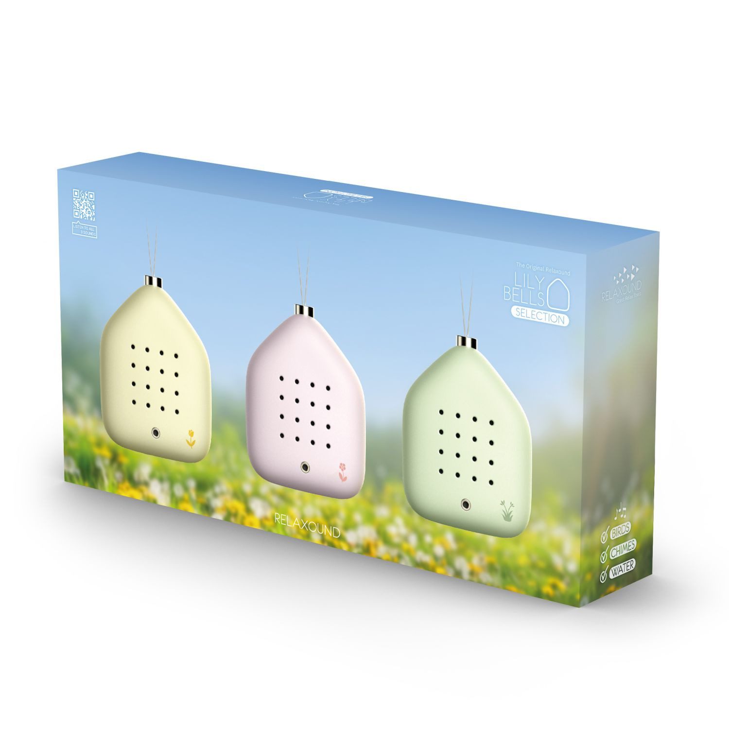 Relaxound GmbH Wanddekoobjekt Lily Bells Selection 3er Set
