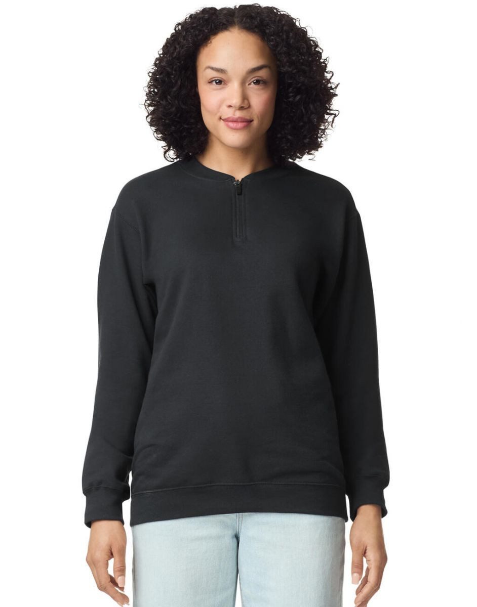 Gildan Sweatshirt Softstyle® Midweight Adult Fleece 1/4 Zip Sweatshirt Damen
