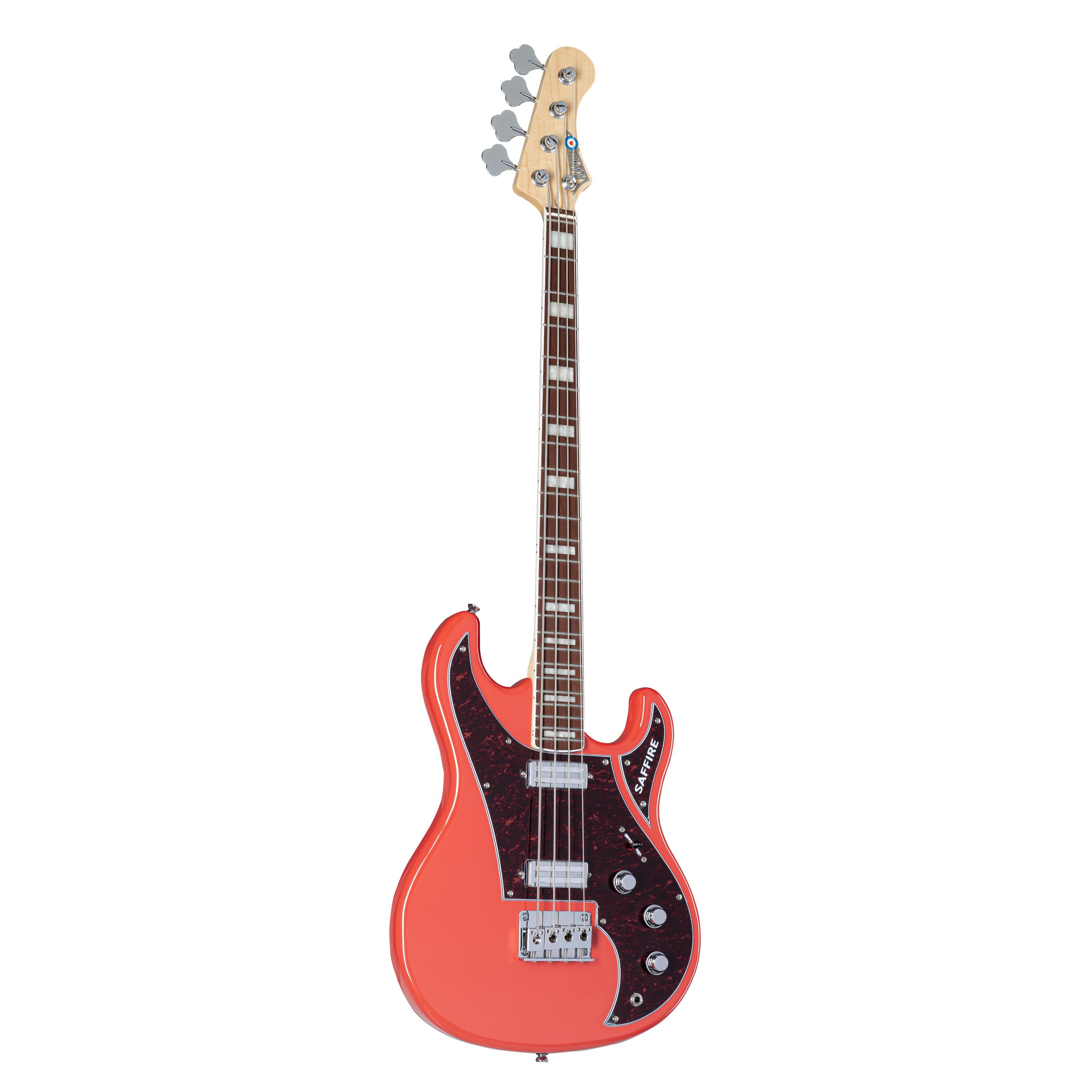 Rapier E-Bass, E-Bässe, 4-Saiter E-Bässe, Saffire Shortscale Bass Fiesta Red - E-Bass