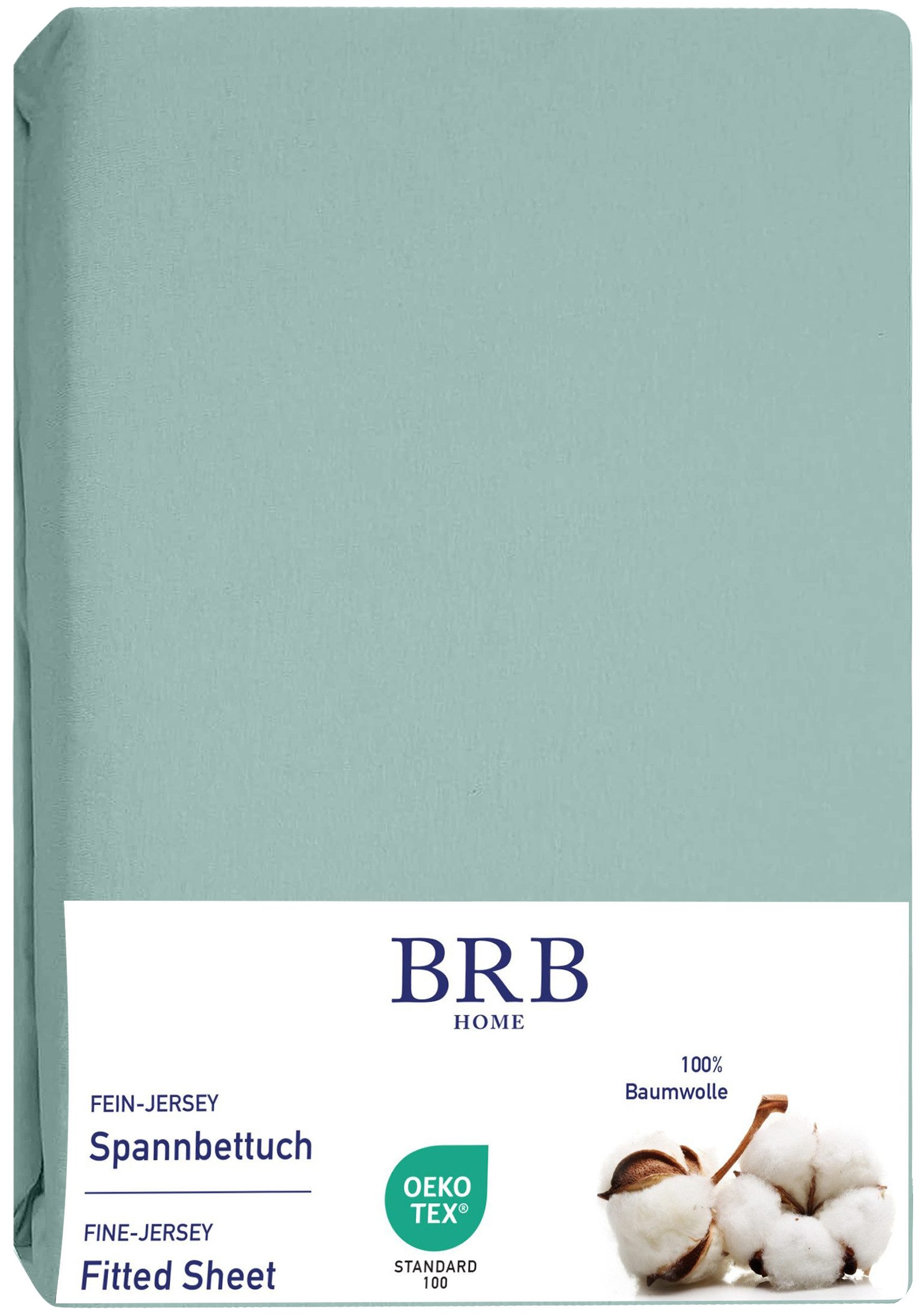 BRB HOME Spannbettlaken Spannbettuch Jersey Baumwolle Bettlaken Betttuch Mo günstig online kaufen