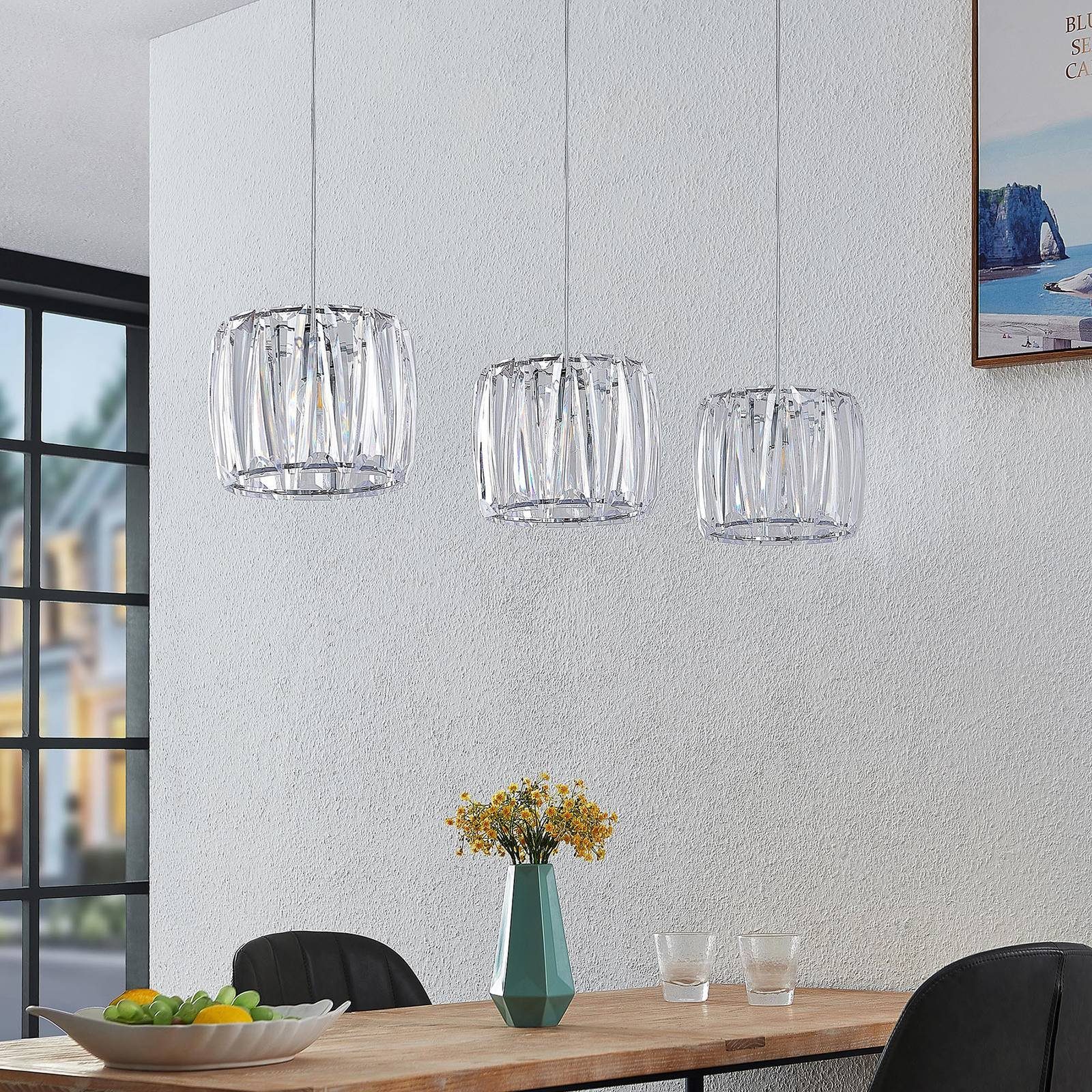 Lindby Hängeleuchte Sofia, Kunststoff Transparent IP20, 3 x 40 W