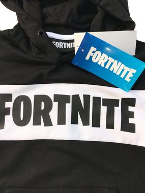 Fortnite Hoodie Epic Games FORTNITE Hoodie Sweatshirt mit Kapuze Schwarz - Weiß Kapuzensweatshirt Jugendliche + Erwachsene Gr. S M L XL