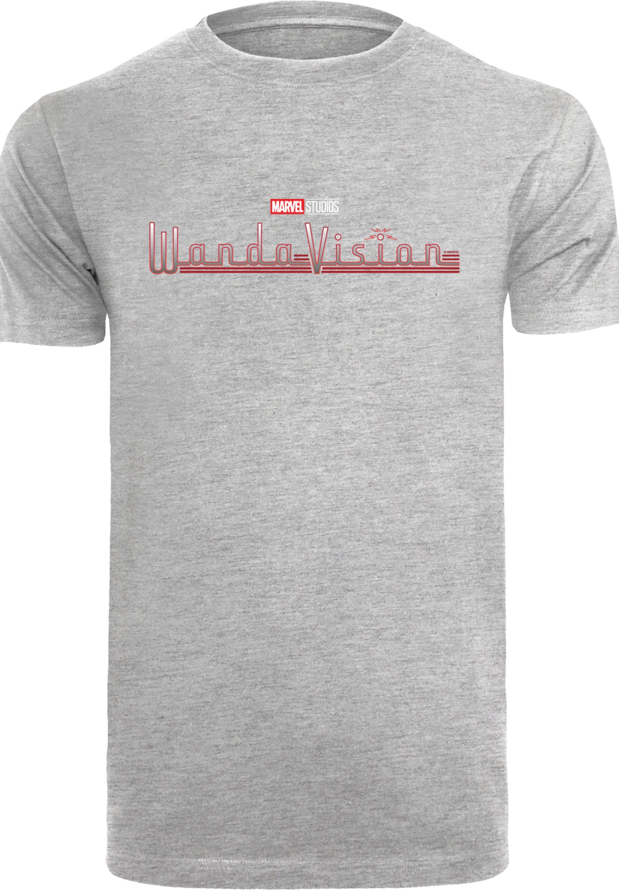 F4NT4STIC Kurzarmshirt Herren Marvel WandaVision Logo with T-Shirt Round Neck (1-tlg) heathergrey