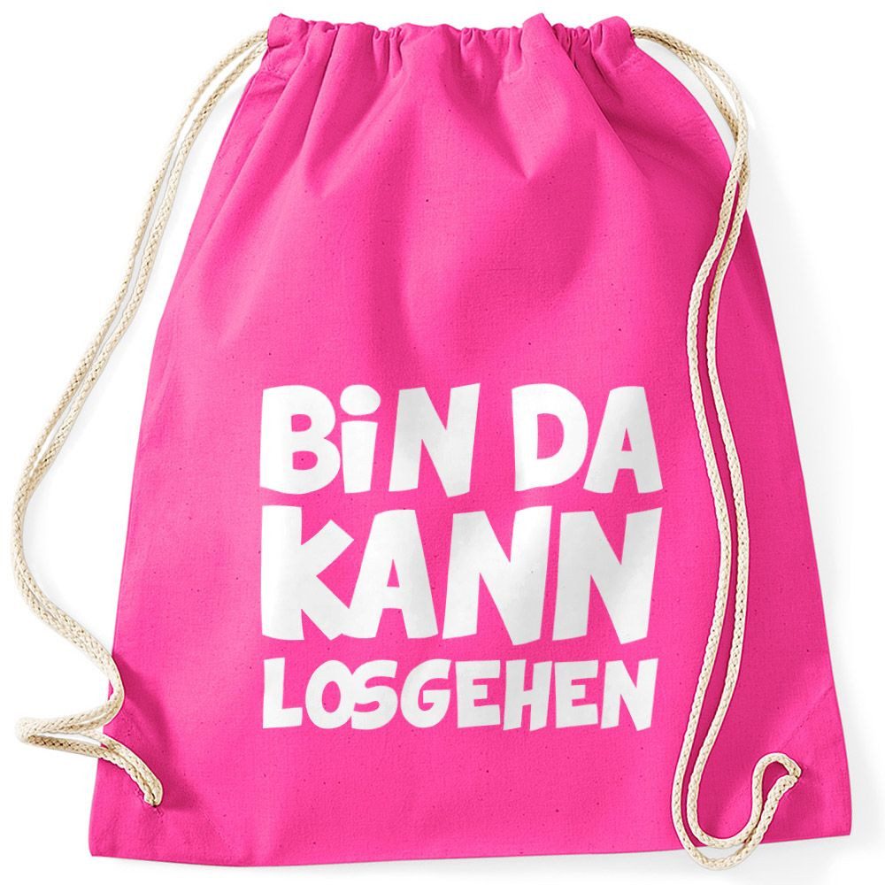 MoonWorks Turnbeutel Lustiger Turnbeutel mit Spruch Bin da kann losgehen Moonworks®