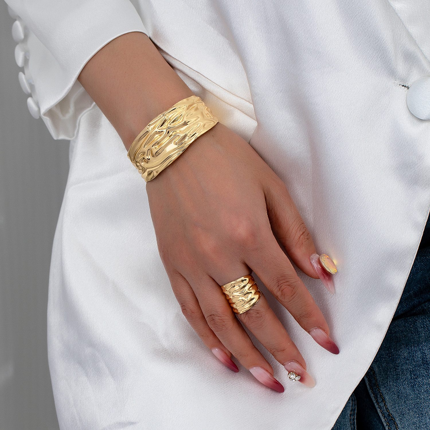KARMA Schmuckset Damen Gold Armreif & günstig online kaufen