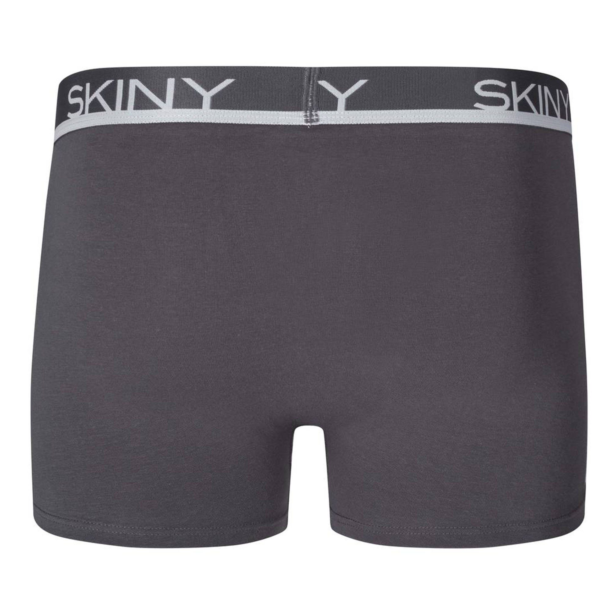 Trunks, Grau/Blau/Schwarz Boxer Pants Skiny - Shorts Boxer Herren 3er Pack